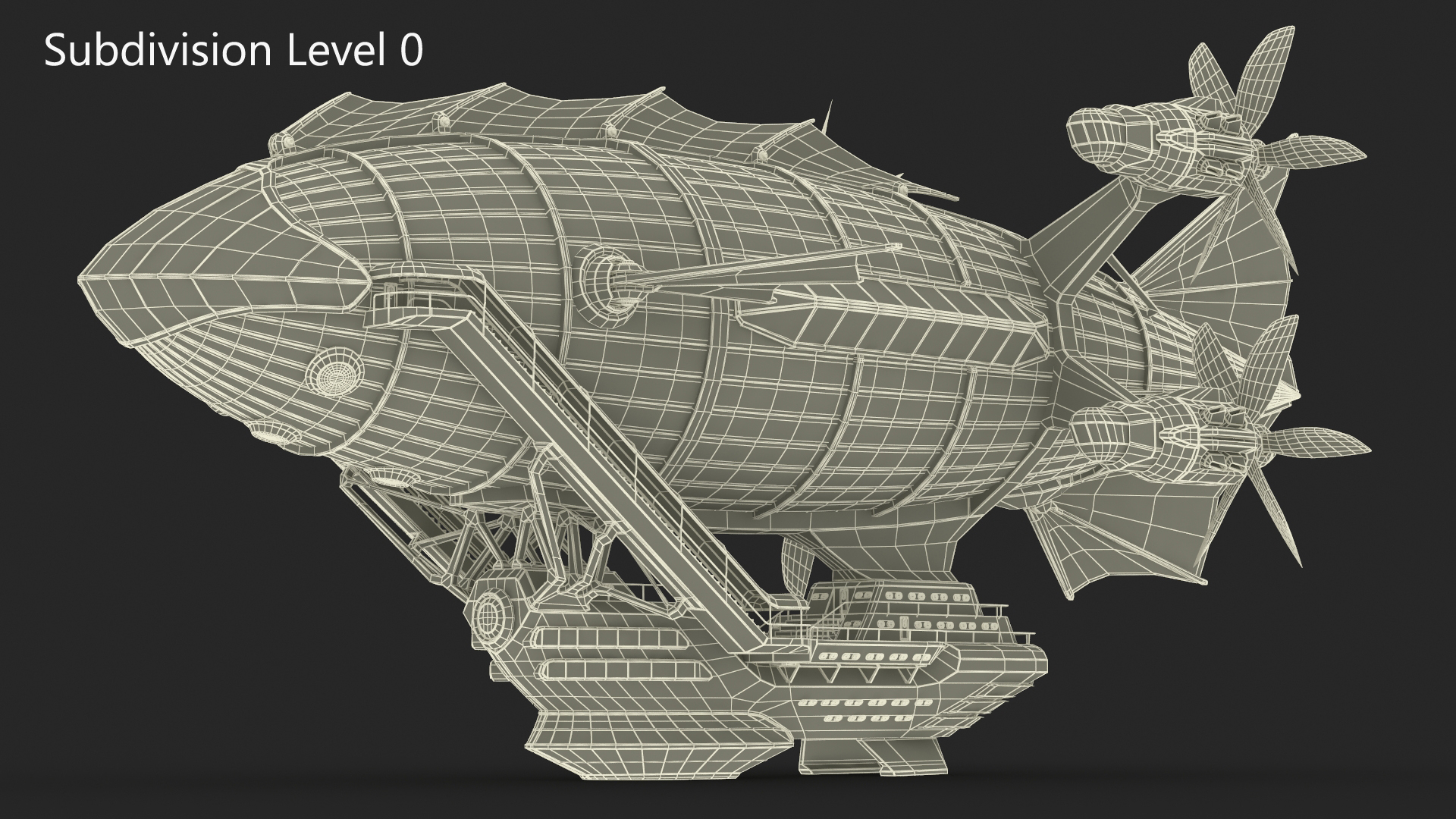 3D model Steampunk Blimp