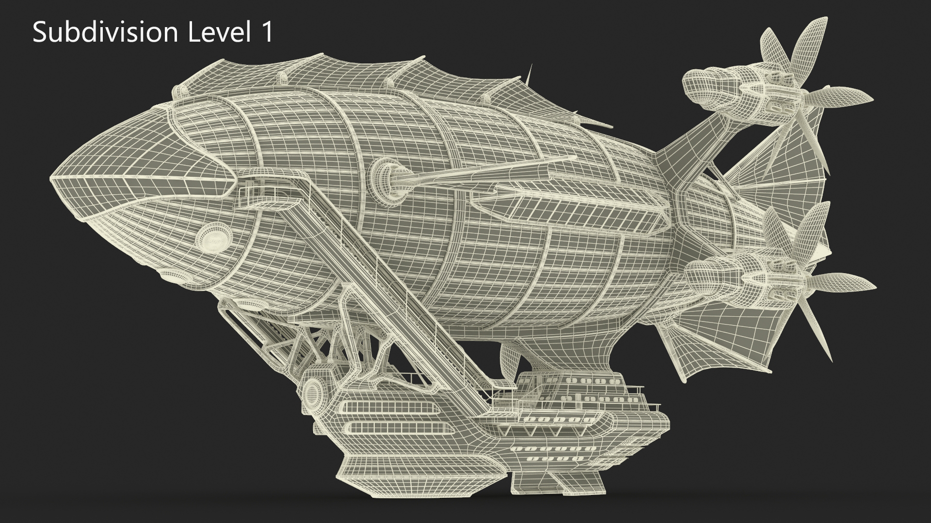 3D model Steampunk Blimp