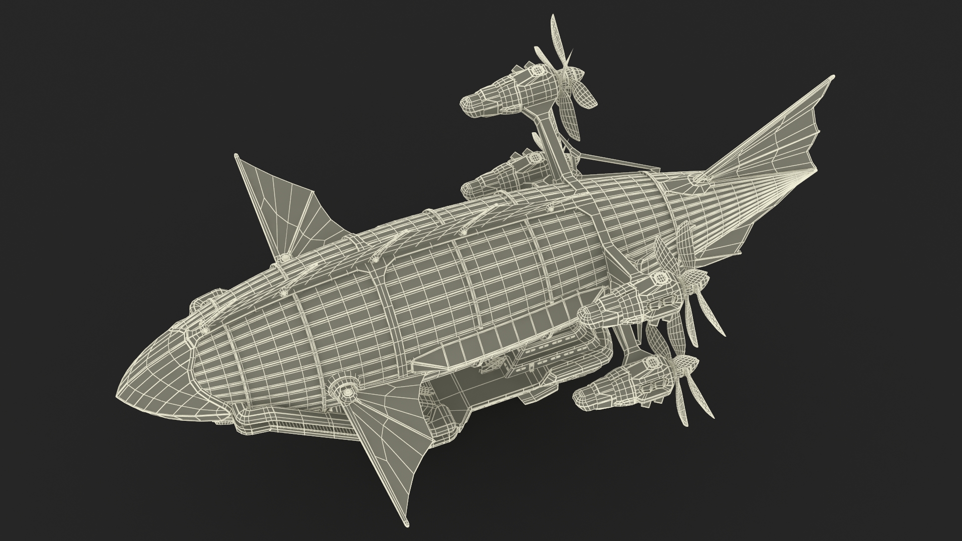 3D model Steampunk Blimp