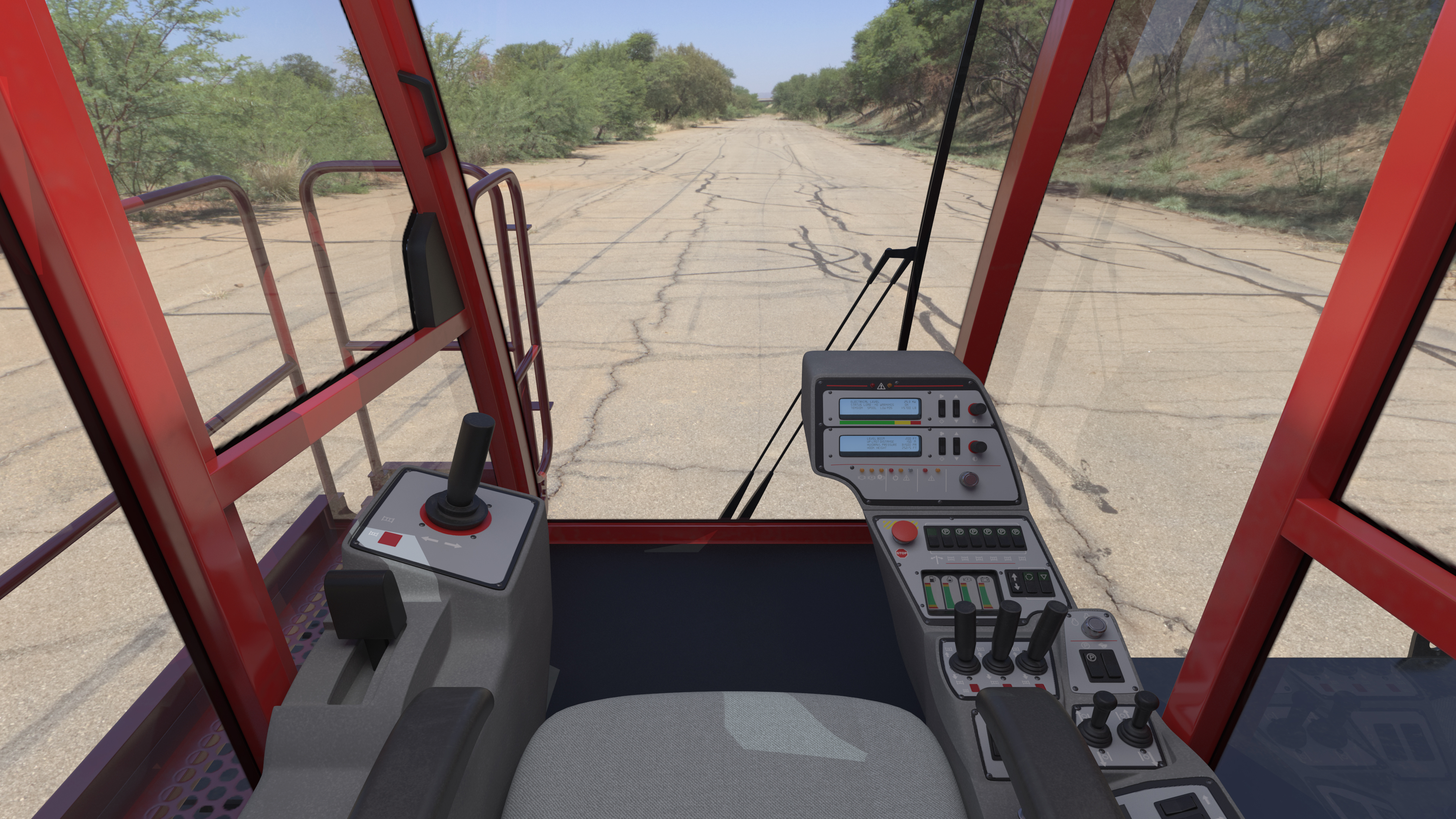 3D model Manitowoc 18000 Crawler Crane Red Rigged