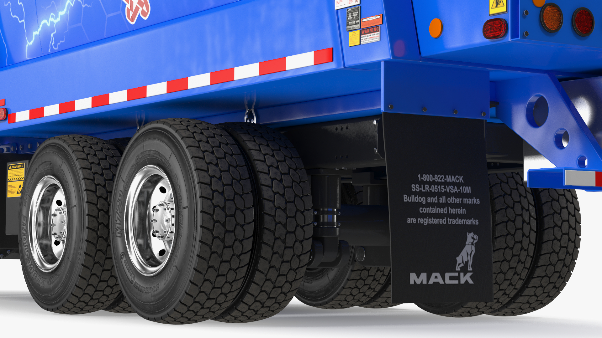 Mack LR Electric Truck Blue 3D