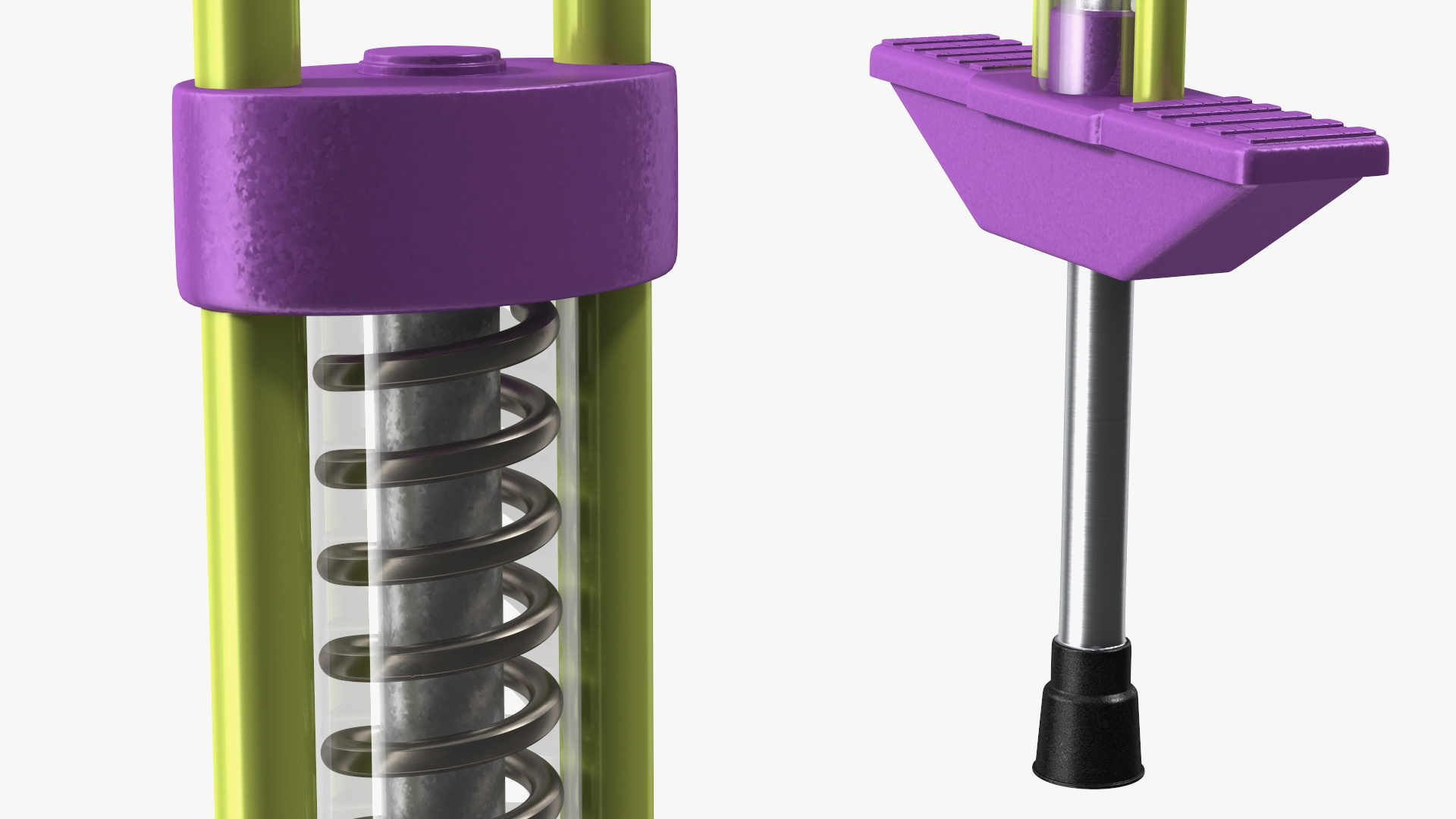3D model Pogo Stick with Visible Spring