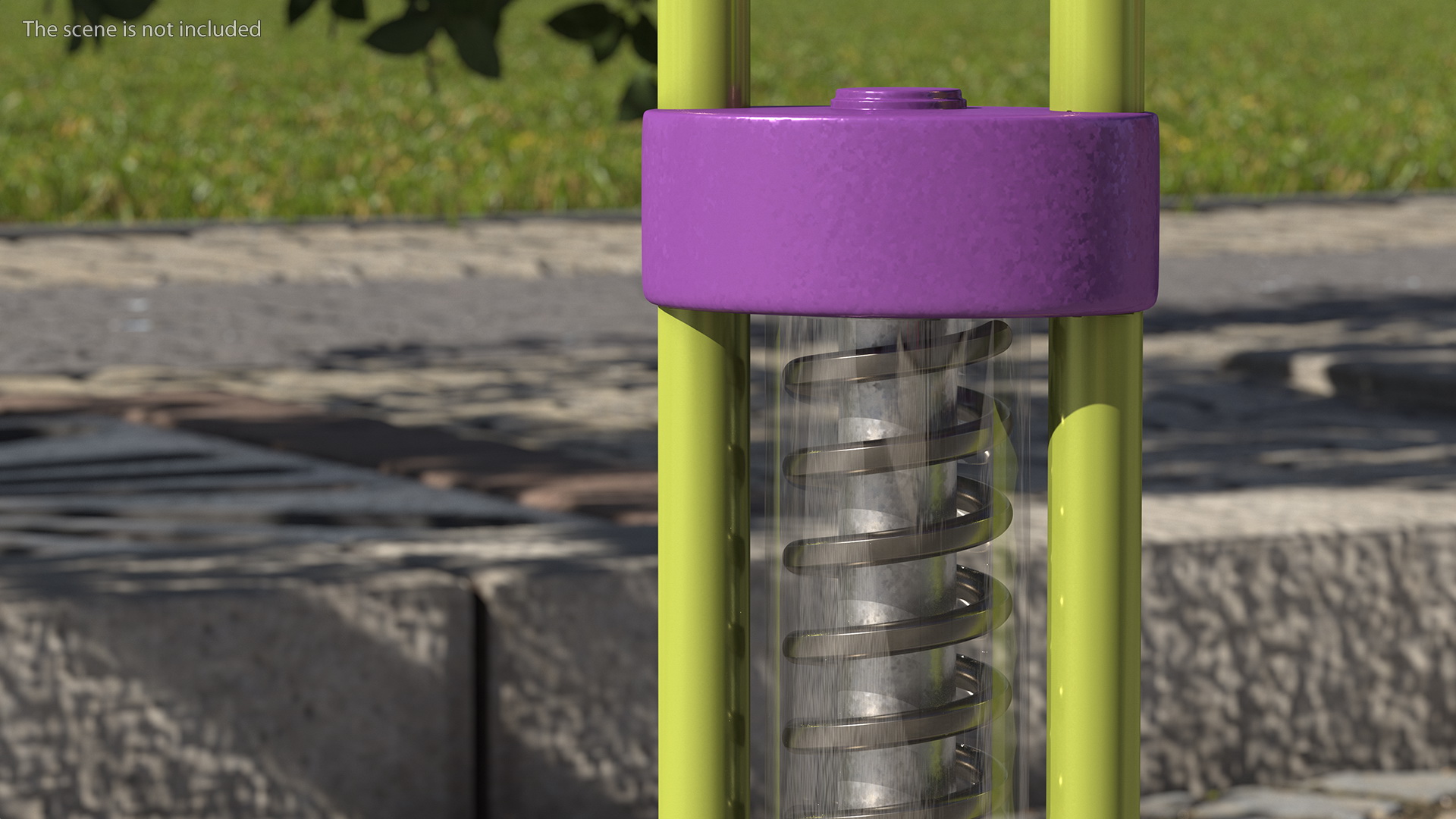 3D model Pogo Stick with Visible Spring
