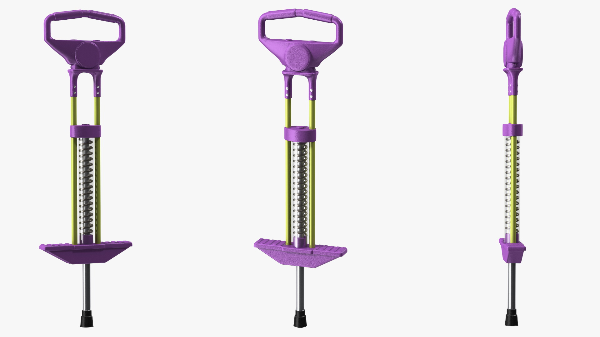 3D model Pogo Stick with Visible Spring