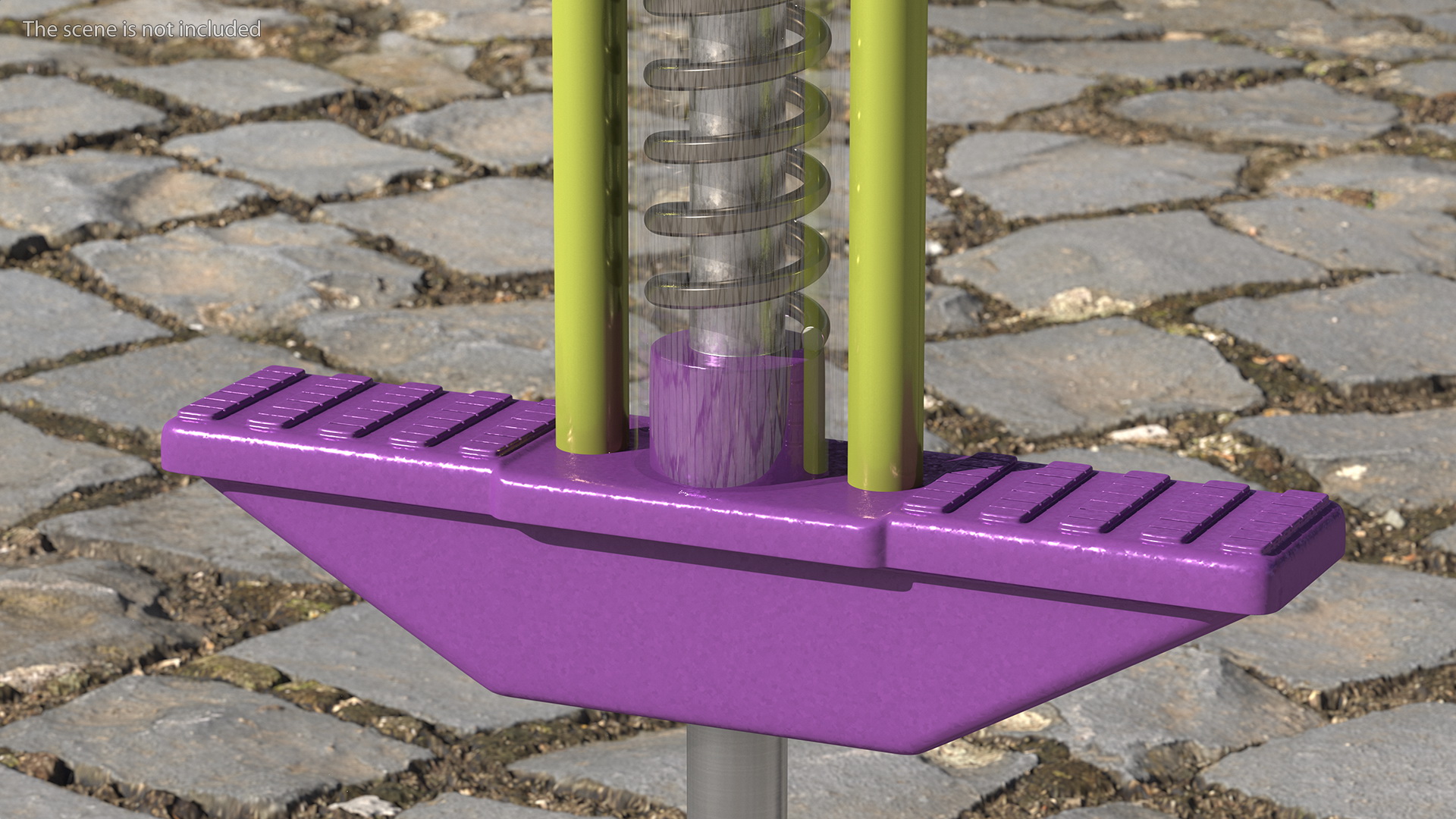 3D model Pogo Stick with Visible Spring