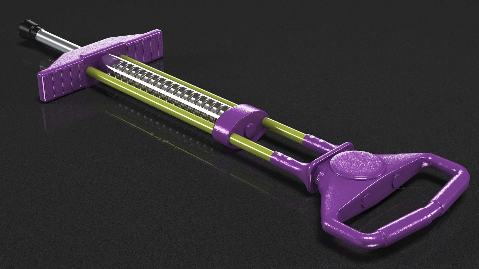 3D model Pogo Stick with Visible Spring