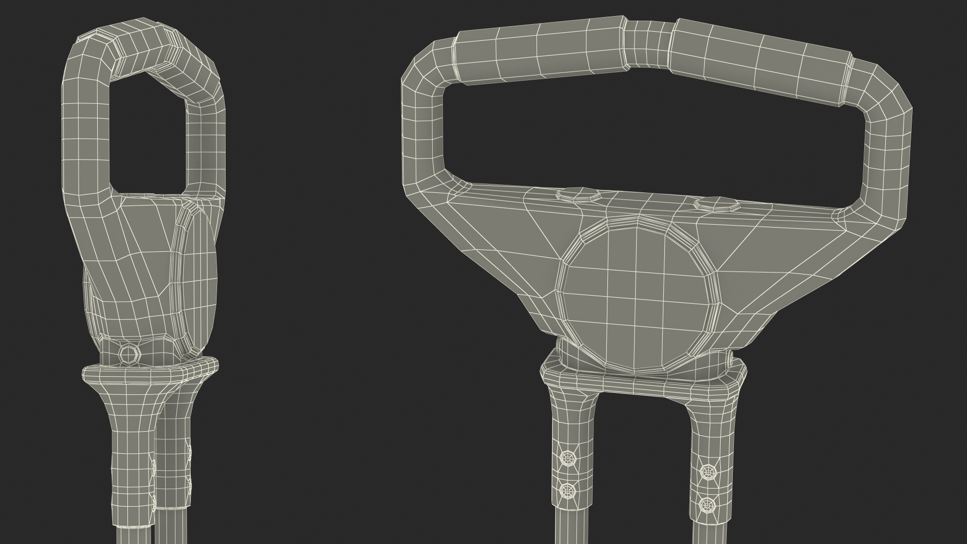 3D model Pogo Stick with Visible Spring