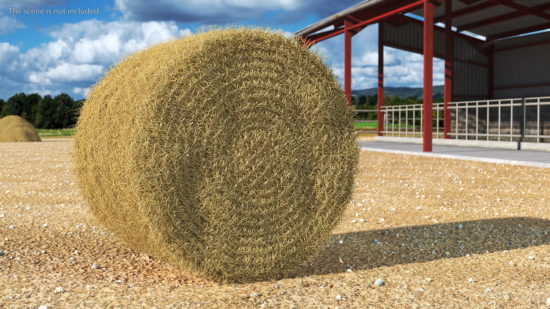 3D Bale Hay Roll model