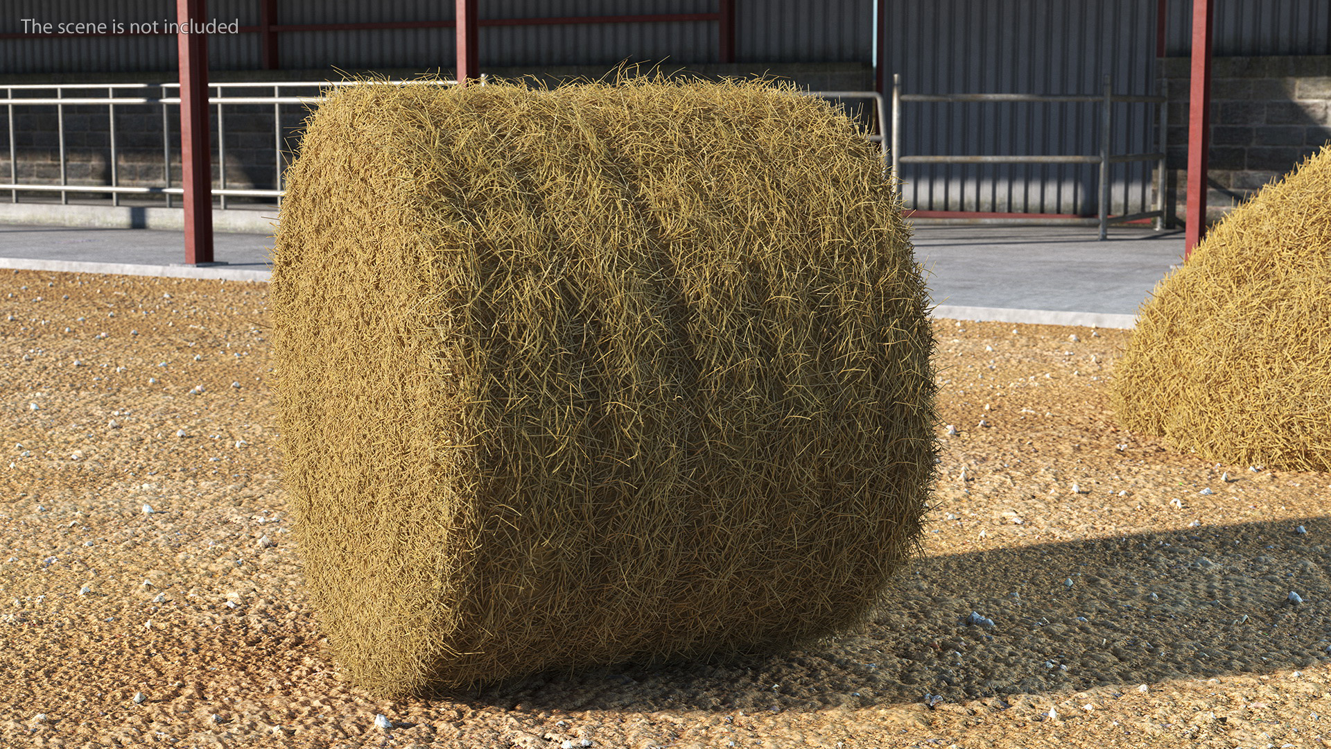 3D Bale Hay Roll model
