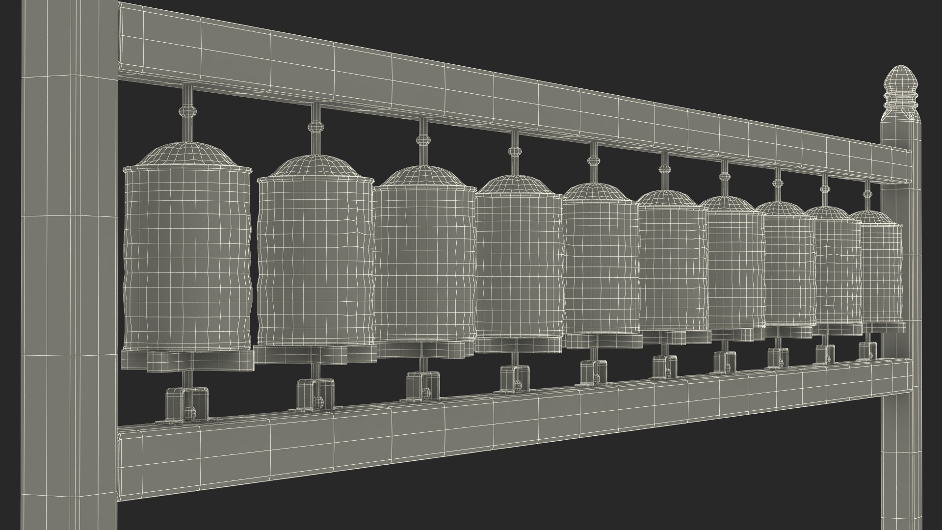 Bronze Prayer Wheel 3D model
