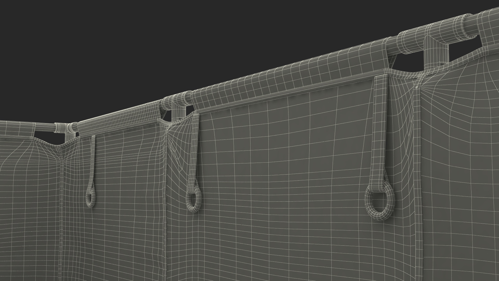Grey Baby Playpen Full of Plastic Balls 3D model
