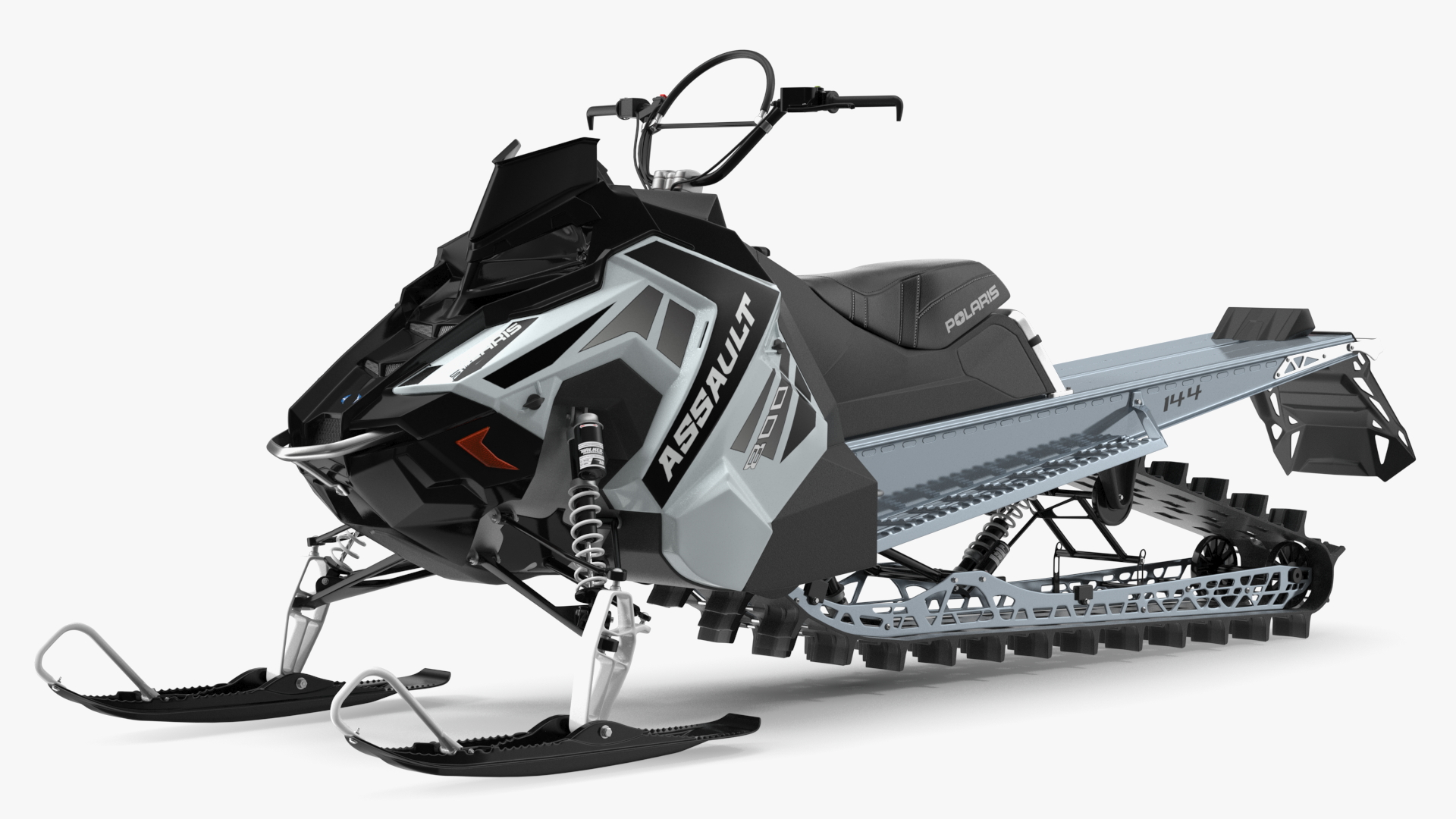 Polaris Snowmobile Black 3D model