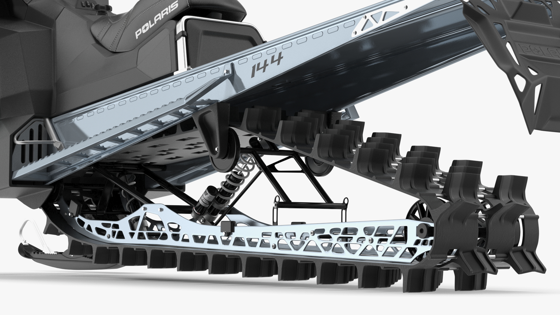 Polaris Snowmobile Black 3D model