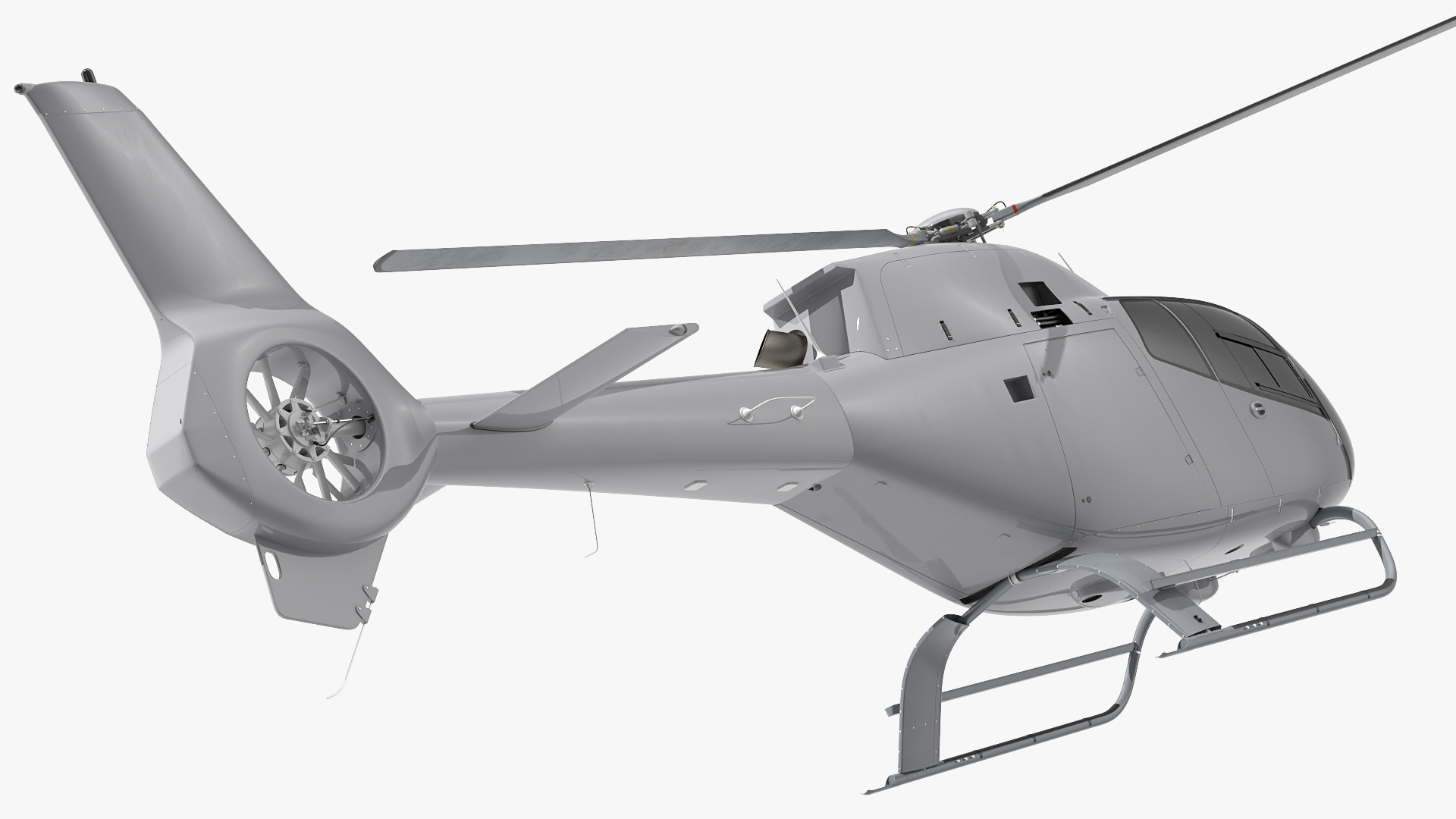 3D Lightweight Helicopter Simple Interior model