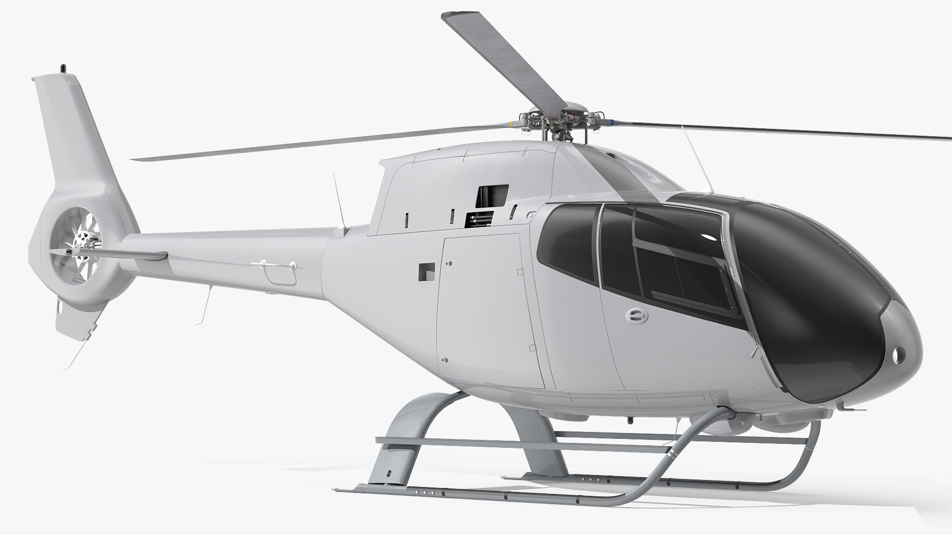 3D Lightweight Helicopter Simple Interior model