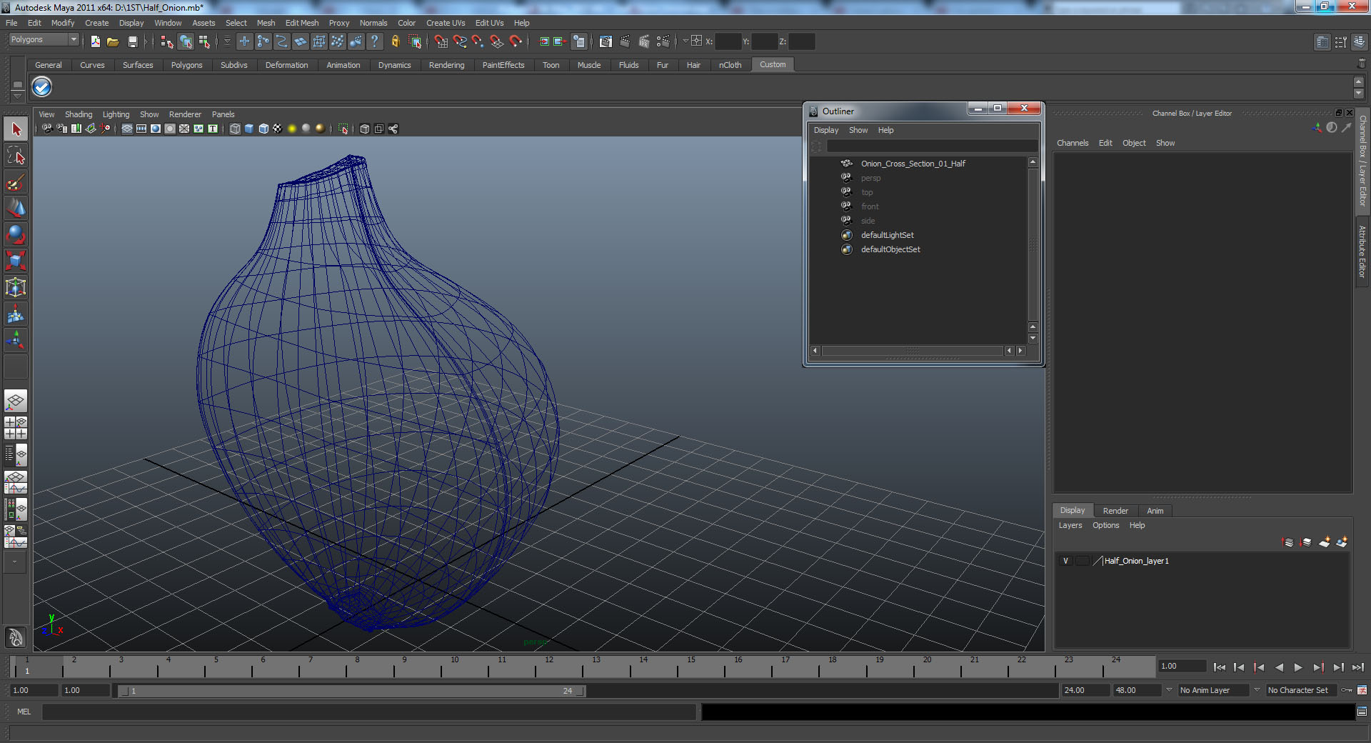 3D model Half Onion