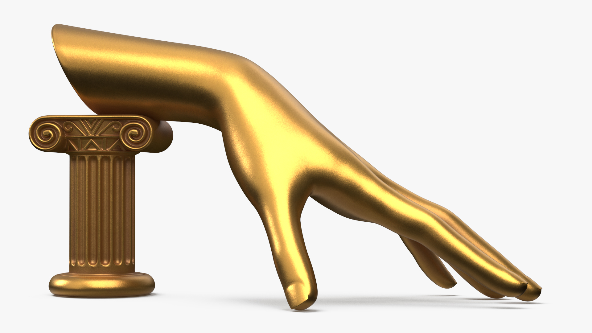 Jewelry Stand Set Golden 3D model