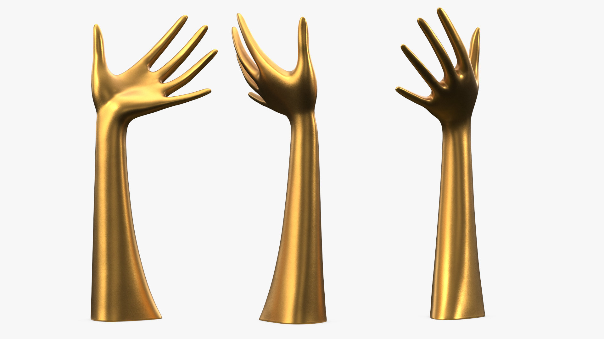 Jewelry Stand Set Golden 3D model