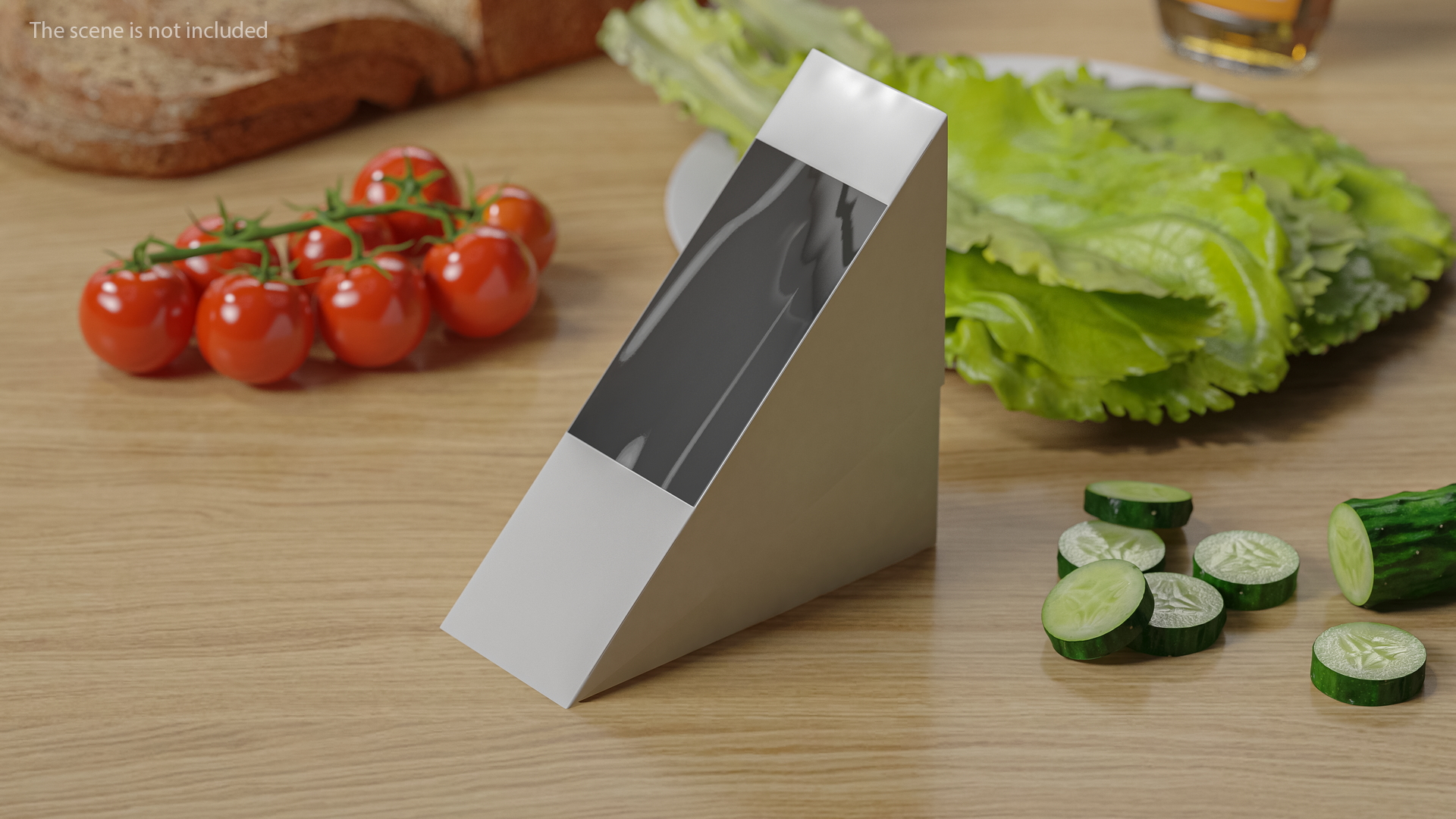 3D model White Paper Small Sandwich Box