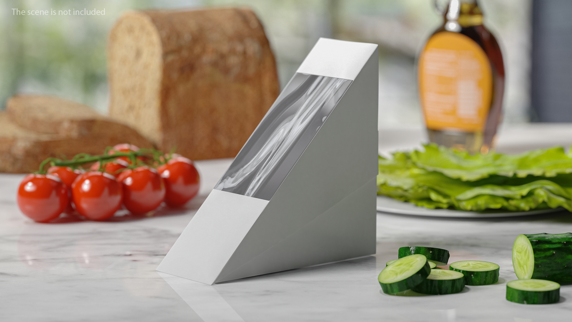 3D model White Paper Small Sandwich Box
