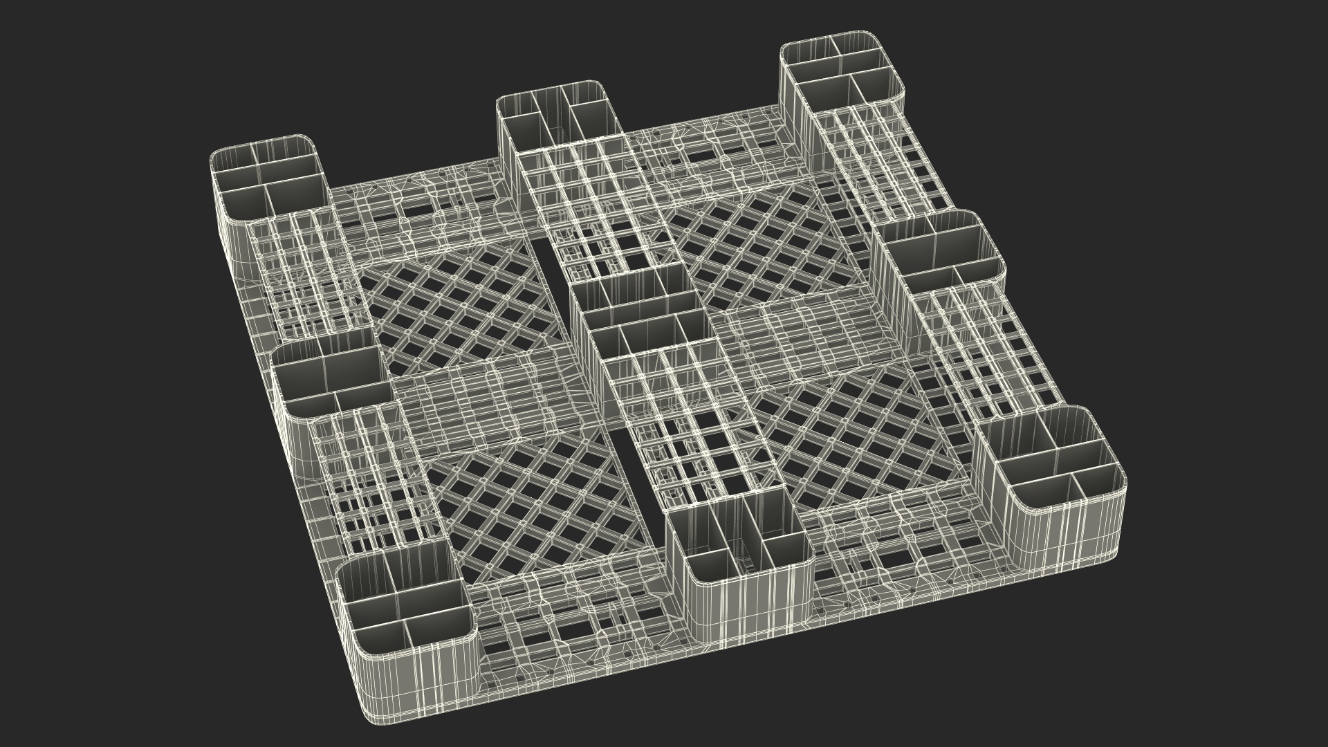 3D Industry Plastic Pallet model