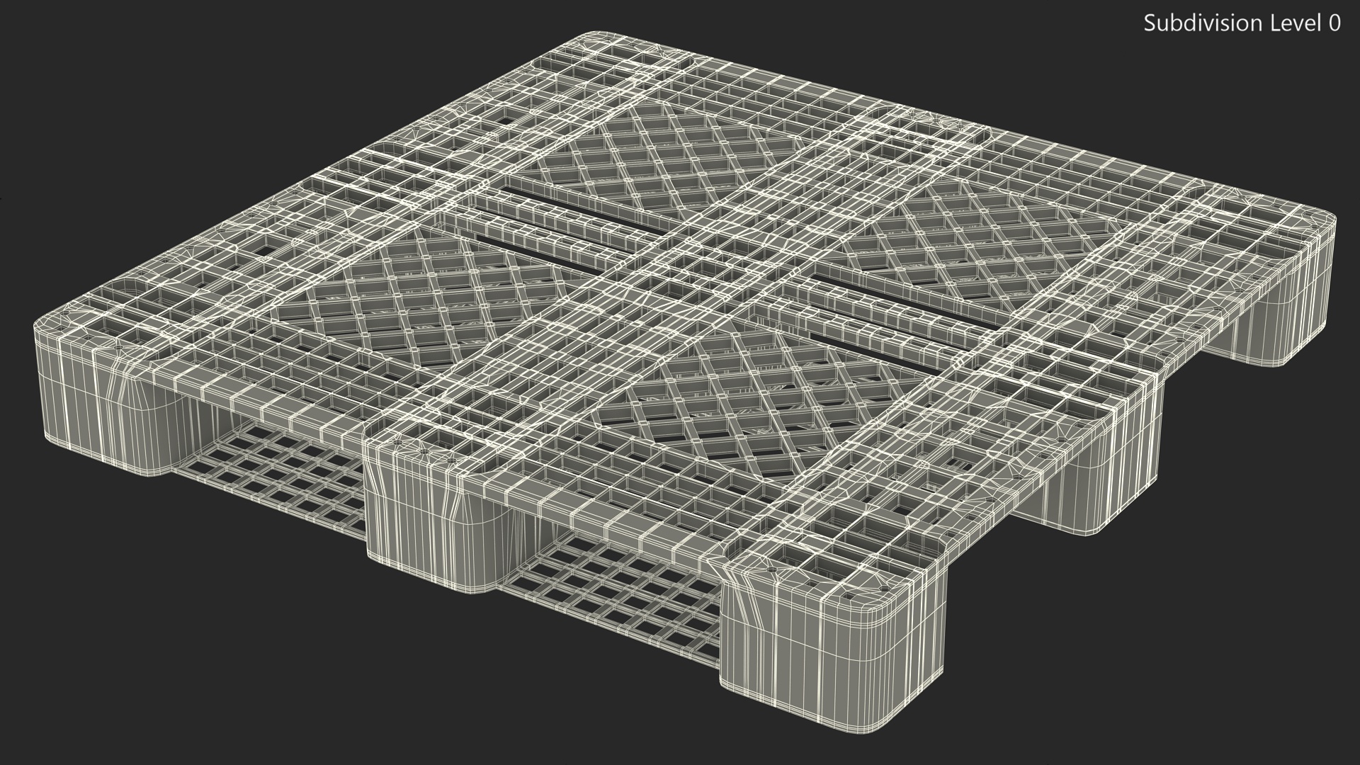 3D Industry Plastic Pallet model