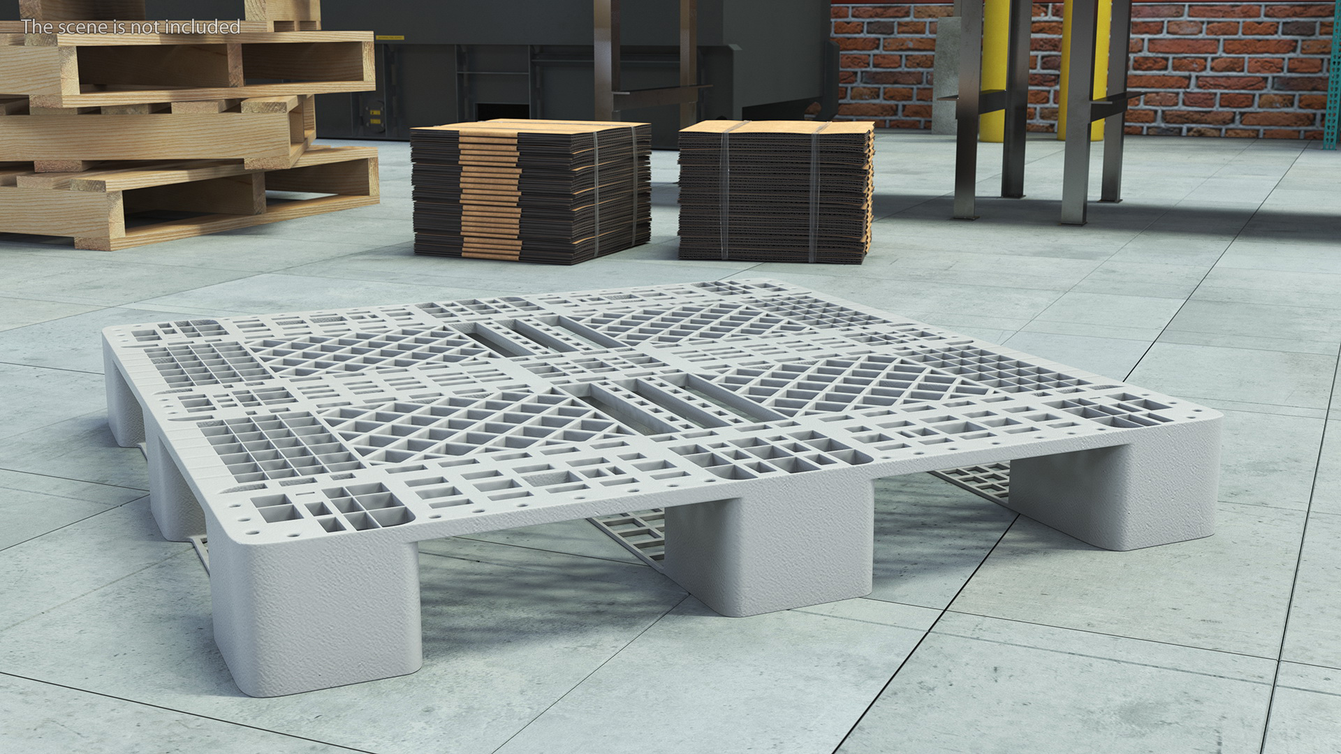 3D Industry Plastic Pallet model