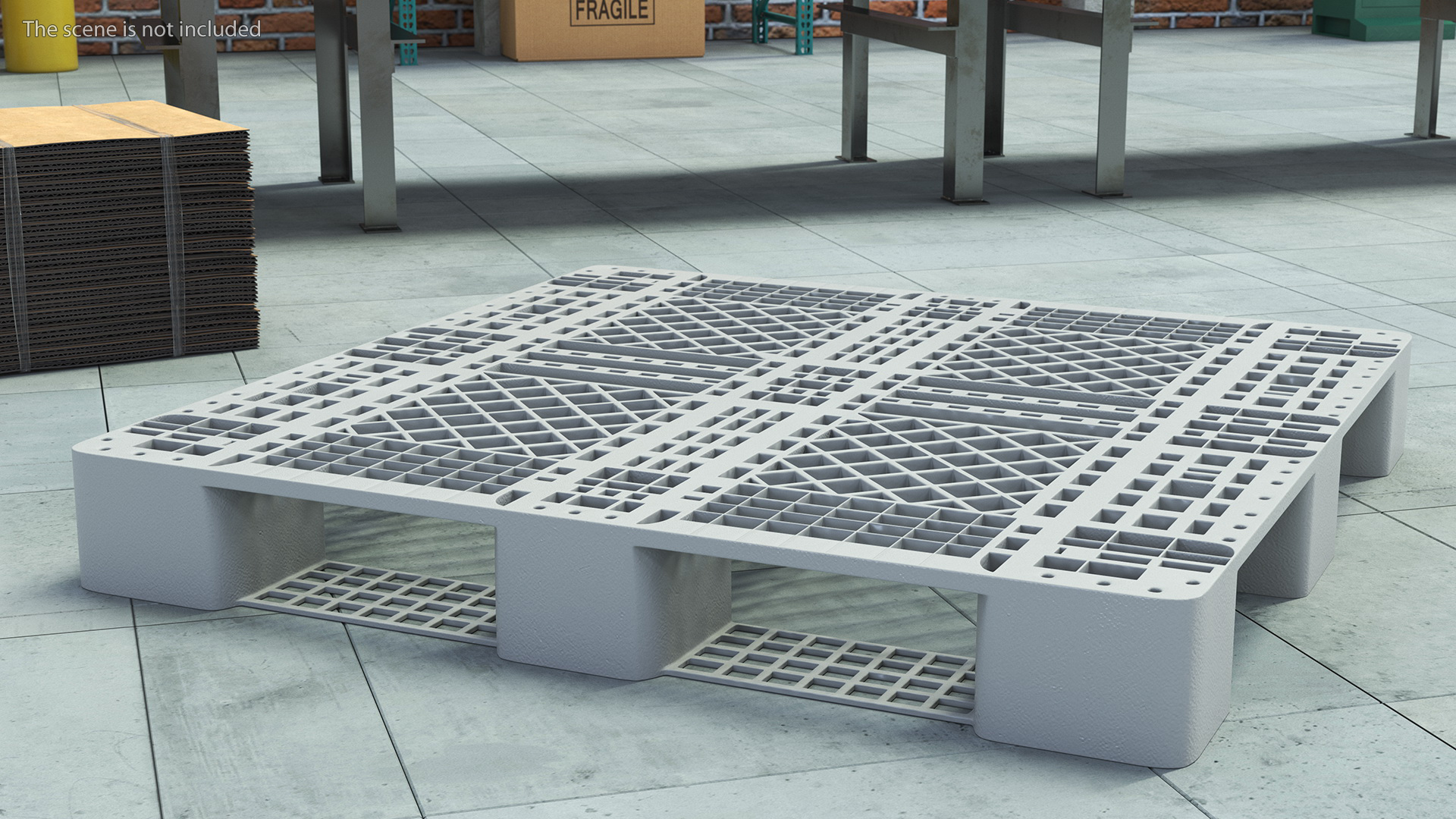 3D Industry Plastic Pallet model