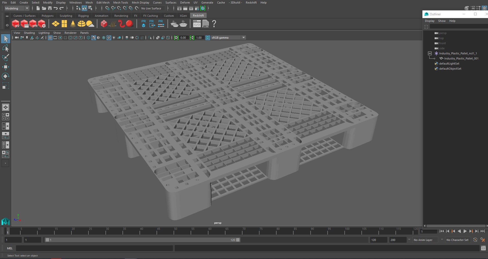 3D Industry Plastic Pallet model