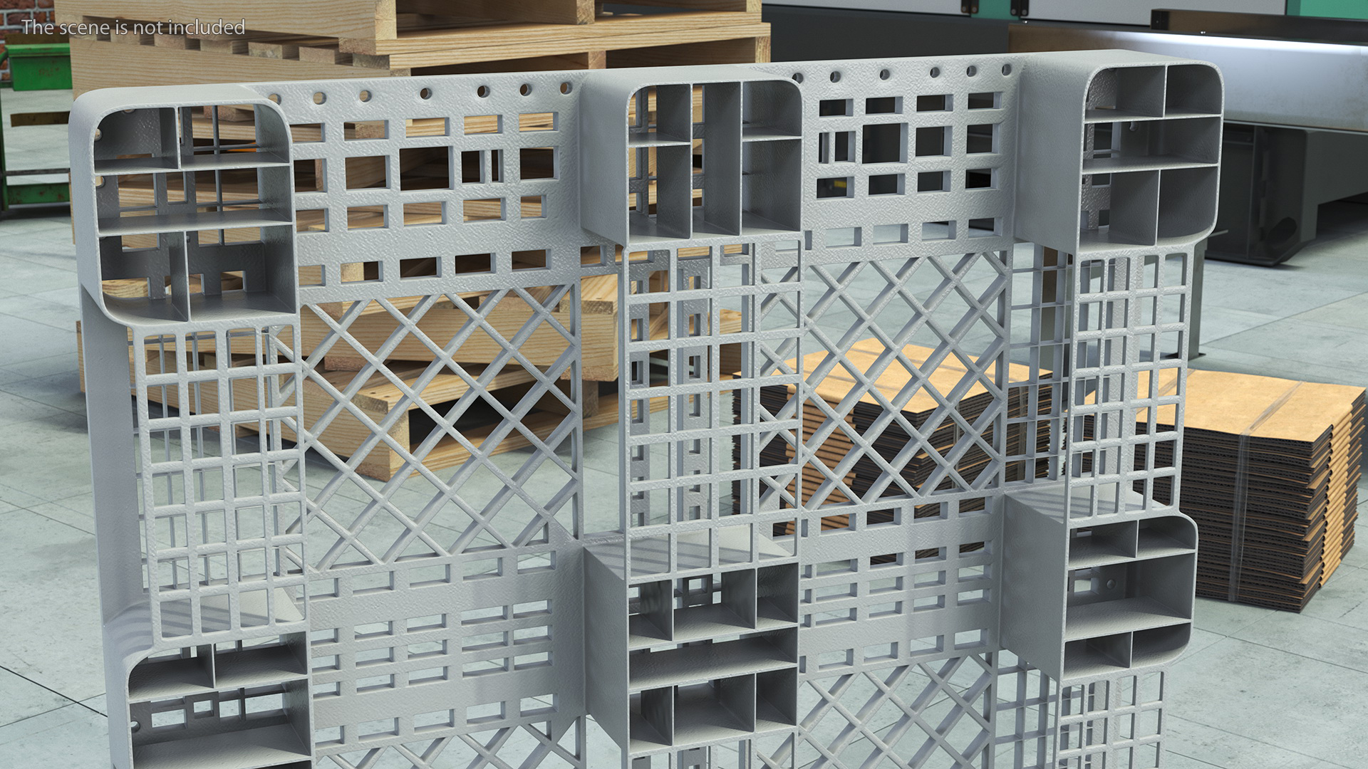 3D Industry Plastic Pallet model