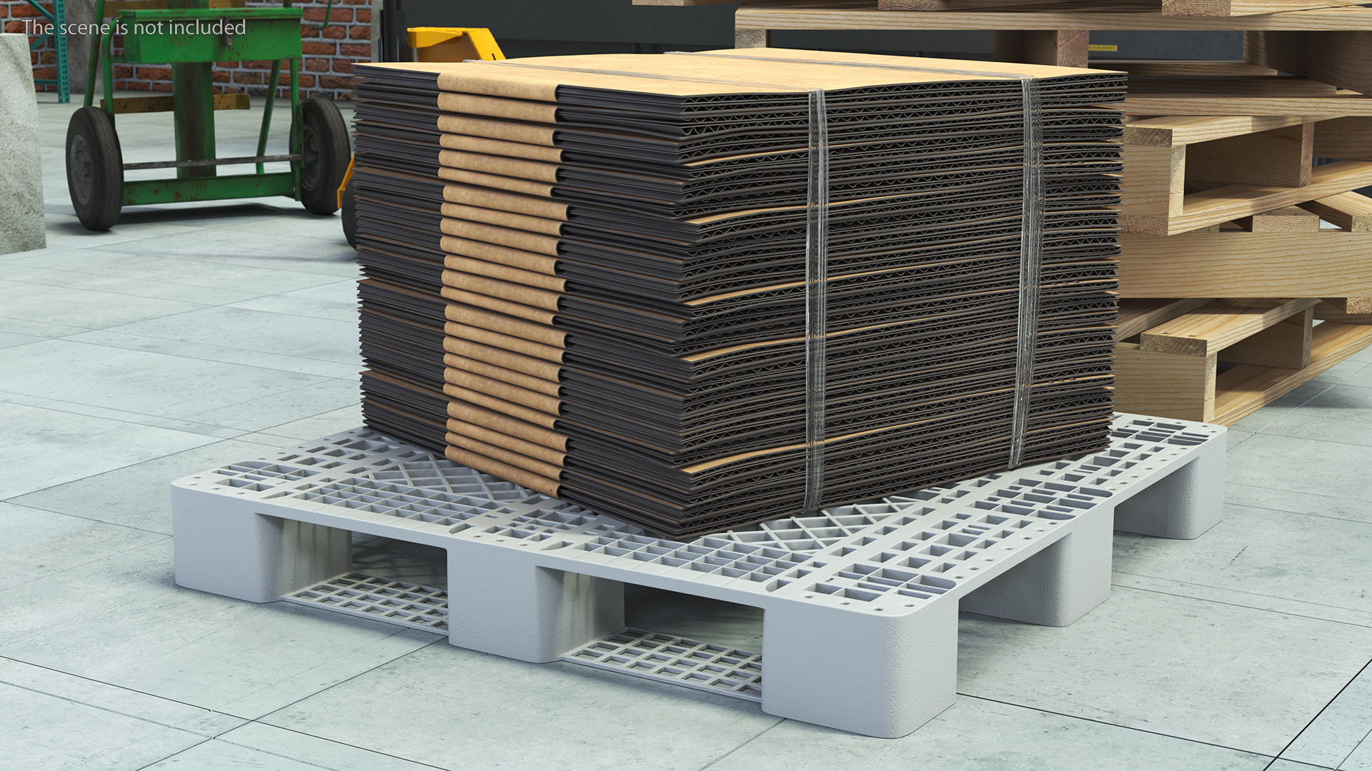 3D Industry Plastic Pallet model