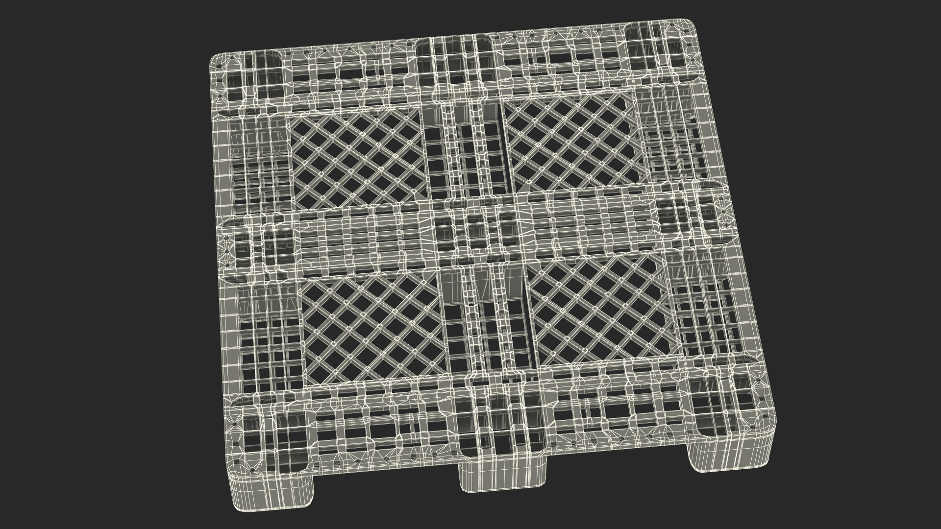 3D Industry Plastic Pallet model