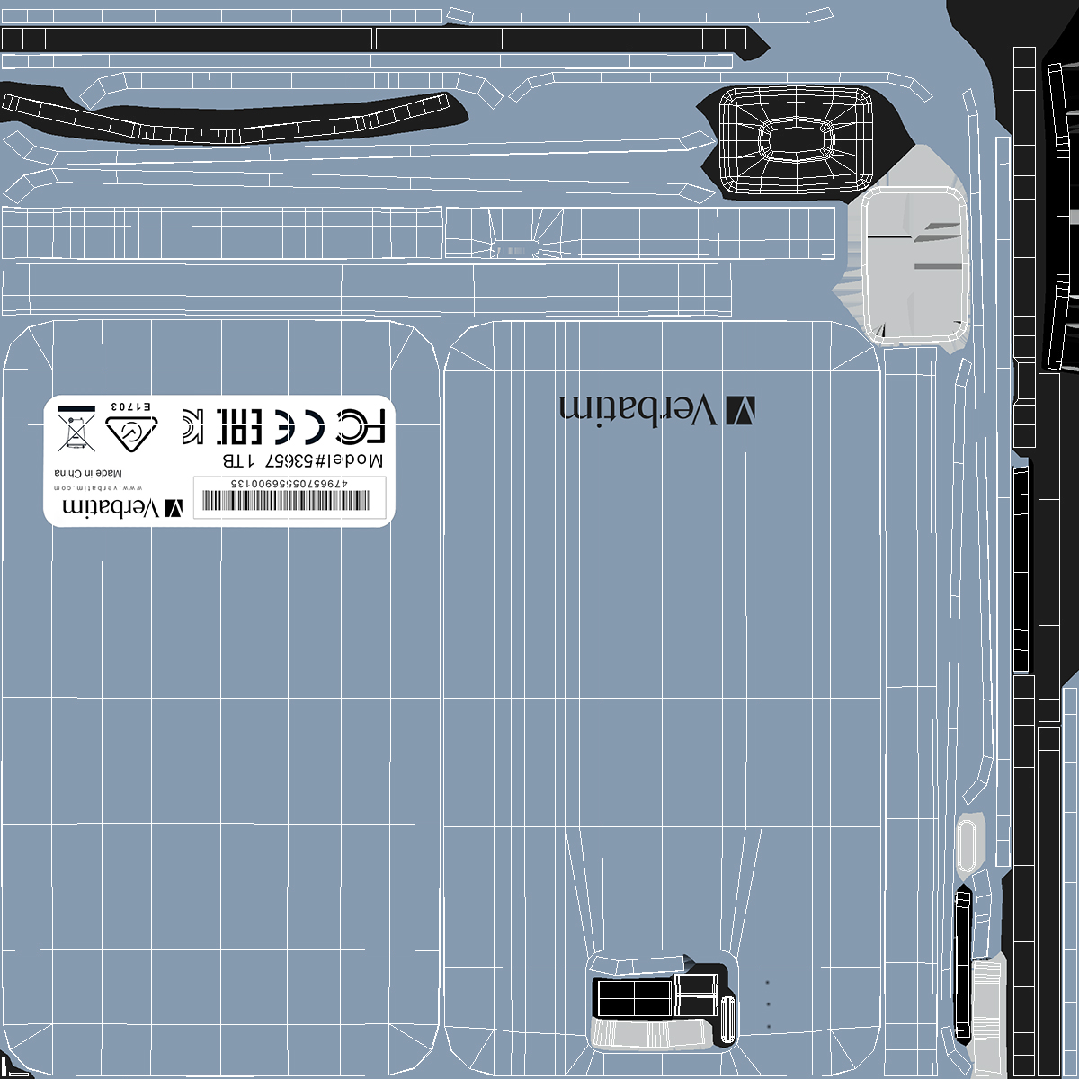 3D Verbatim Executive Fingerprint Secure HDD