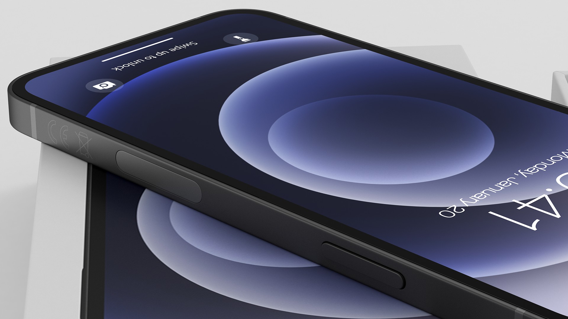 Apple iPhone 12 Unboxed Black 3D model