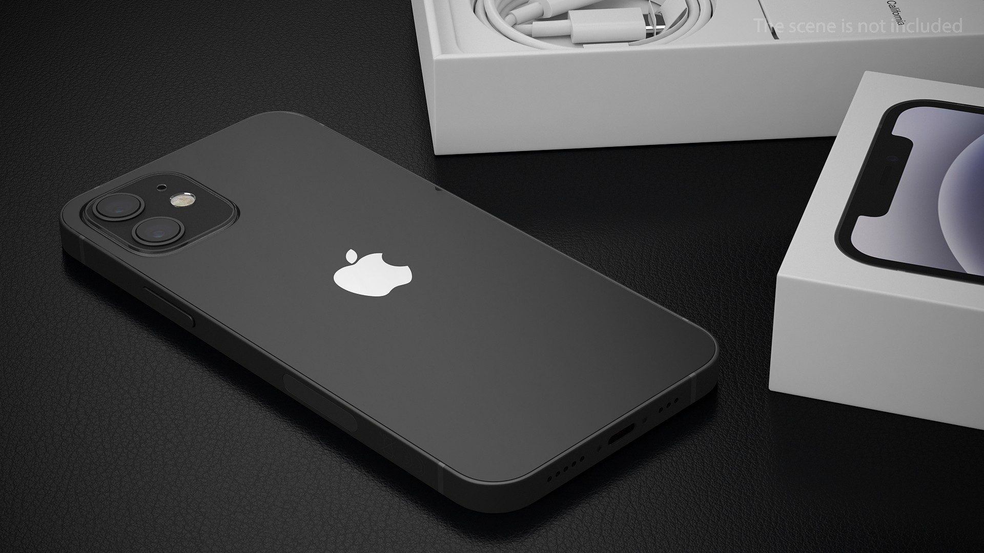 Apple iPhone 12 Unboxed Black 3D model