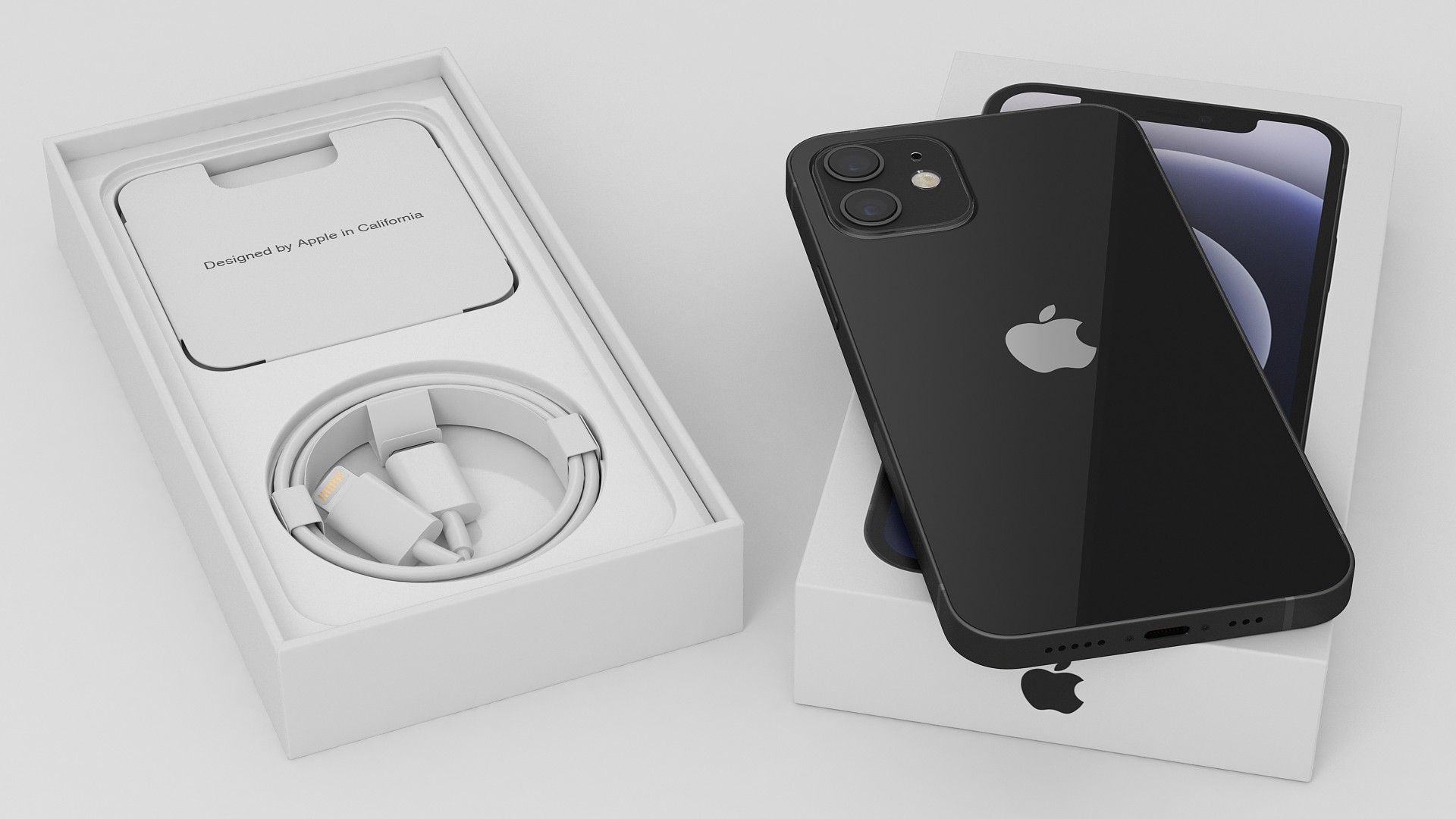 Apple iPhone 12 Unboxed Black 3D model