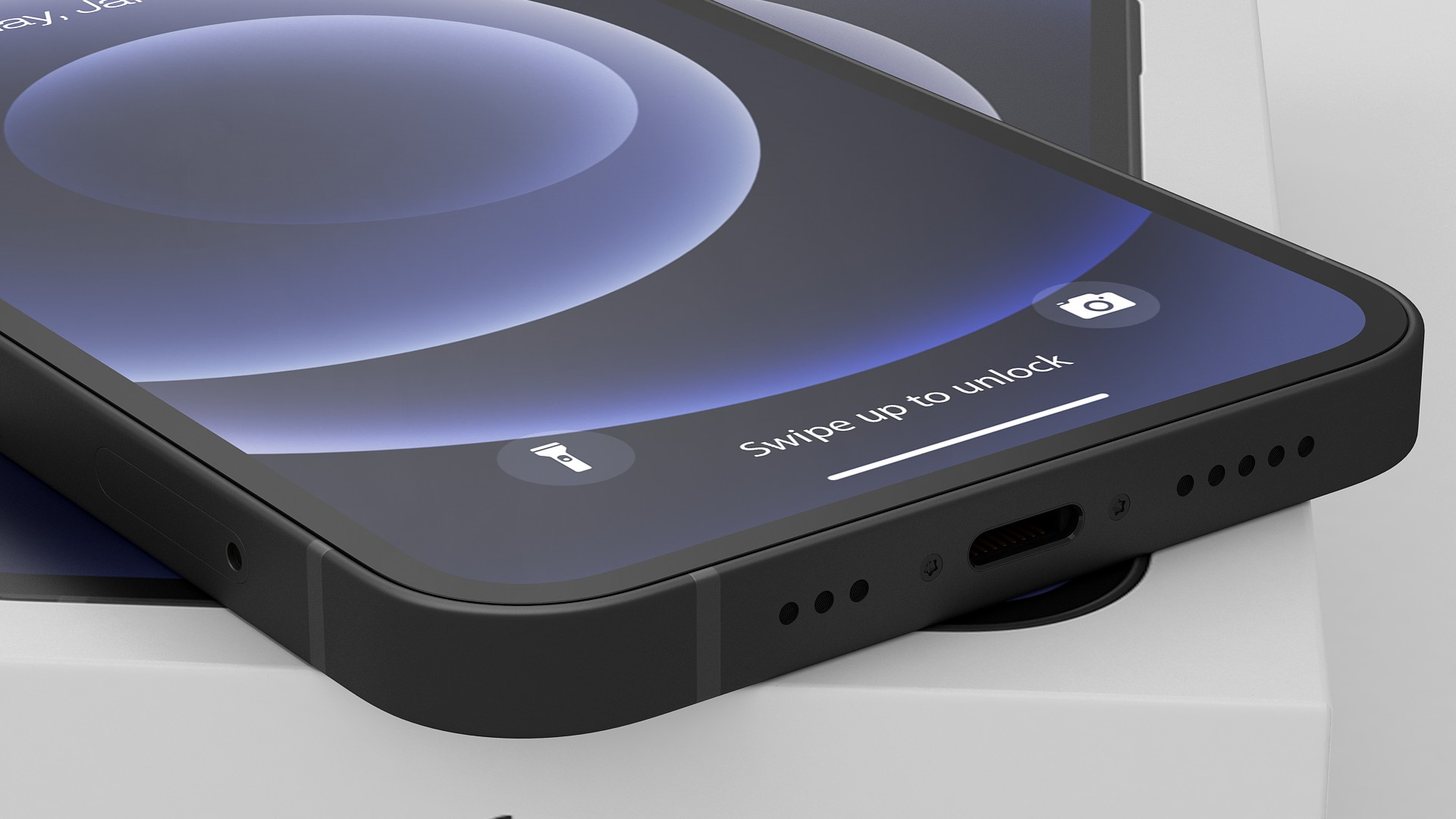 Apple iPhone 12 Unboxed Black 3D model