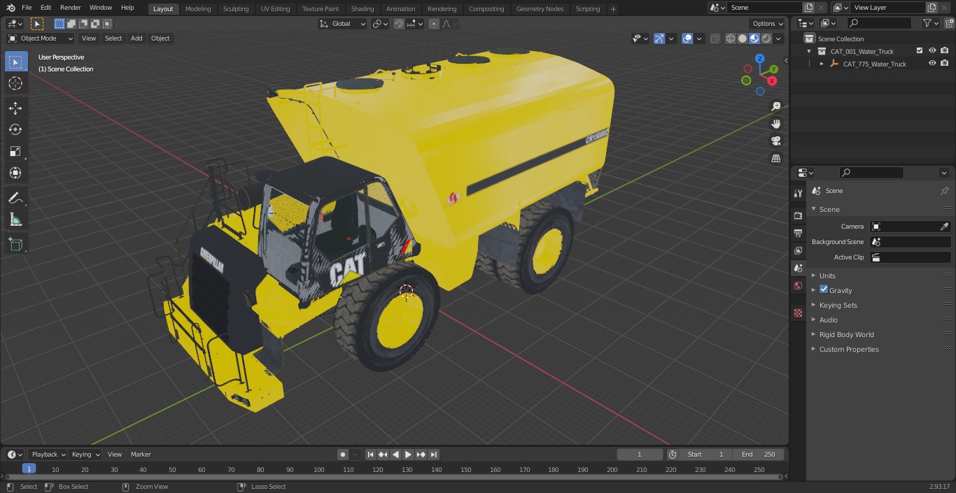 CAT 775 Water Truck 3D model