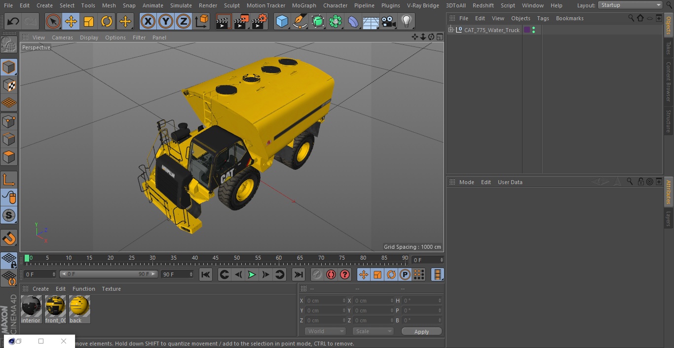 CAT 775 Water Truck 3D model