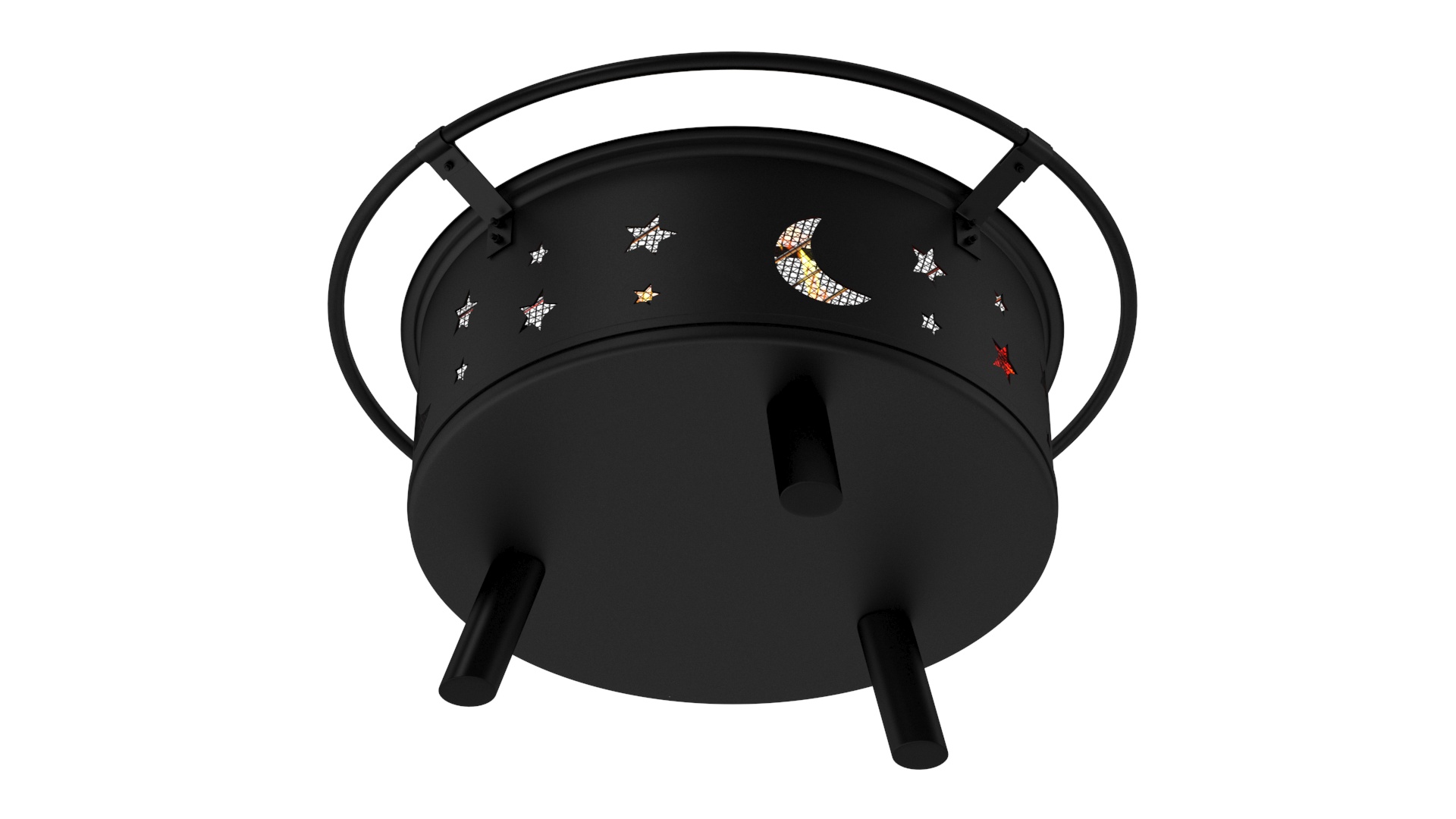 3D model Garden Fire Pit with Fire