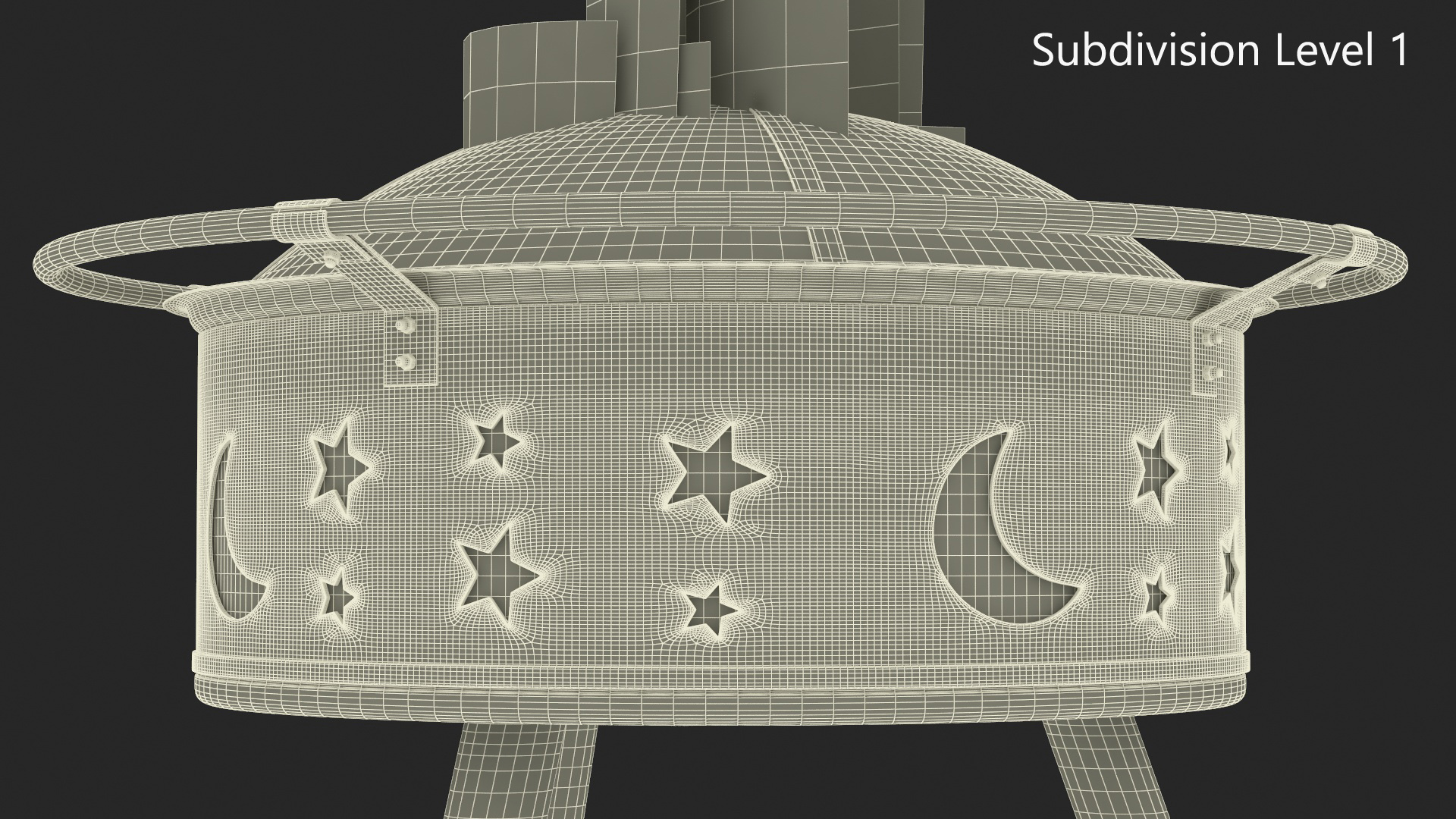 3D model Garden Fire Pit with Fire