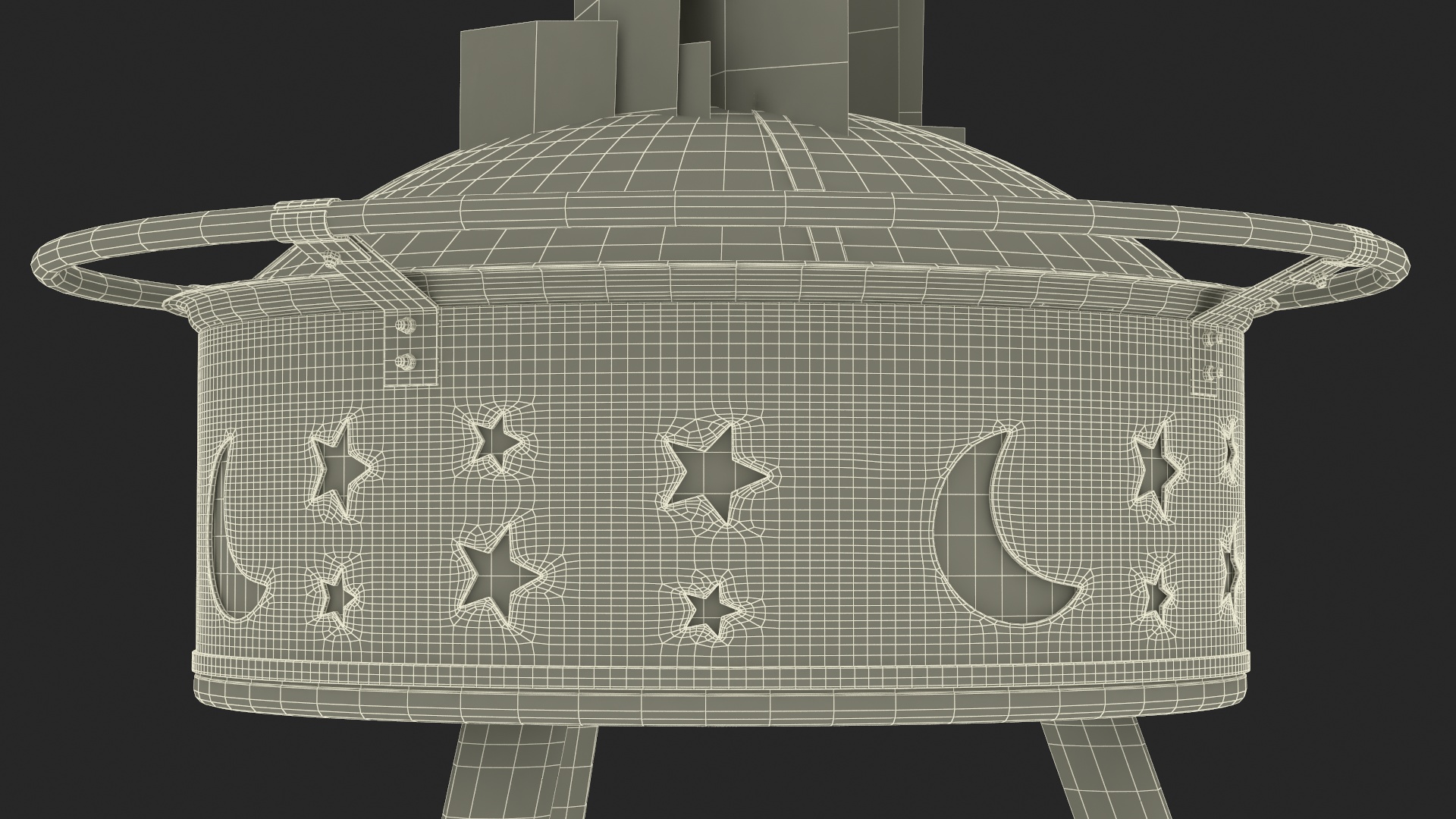 3D model Garden Fire Pit with Fire