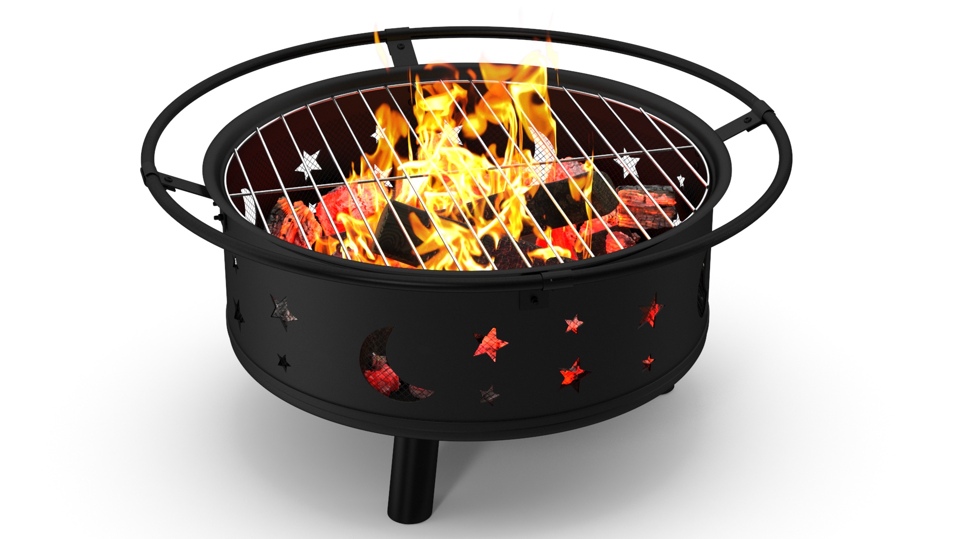 3D model Garden Fire Pit with Fire