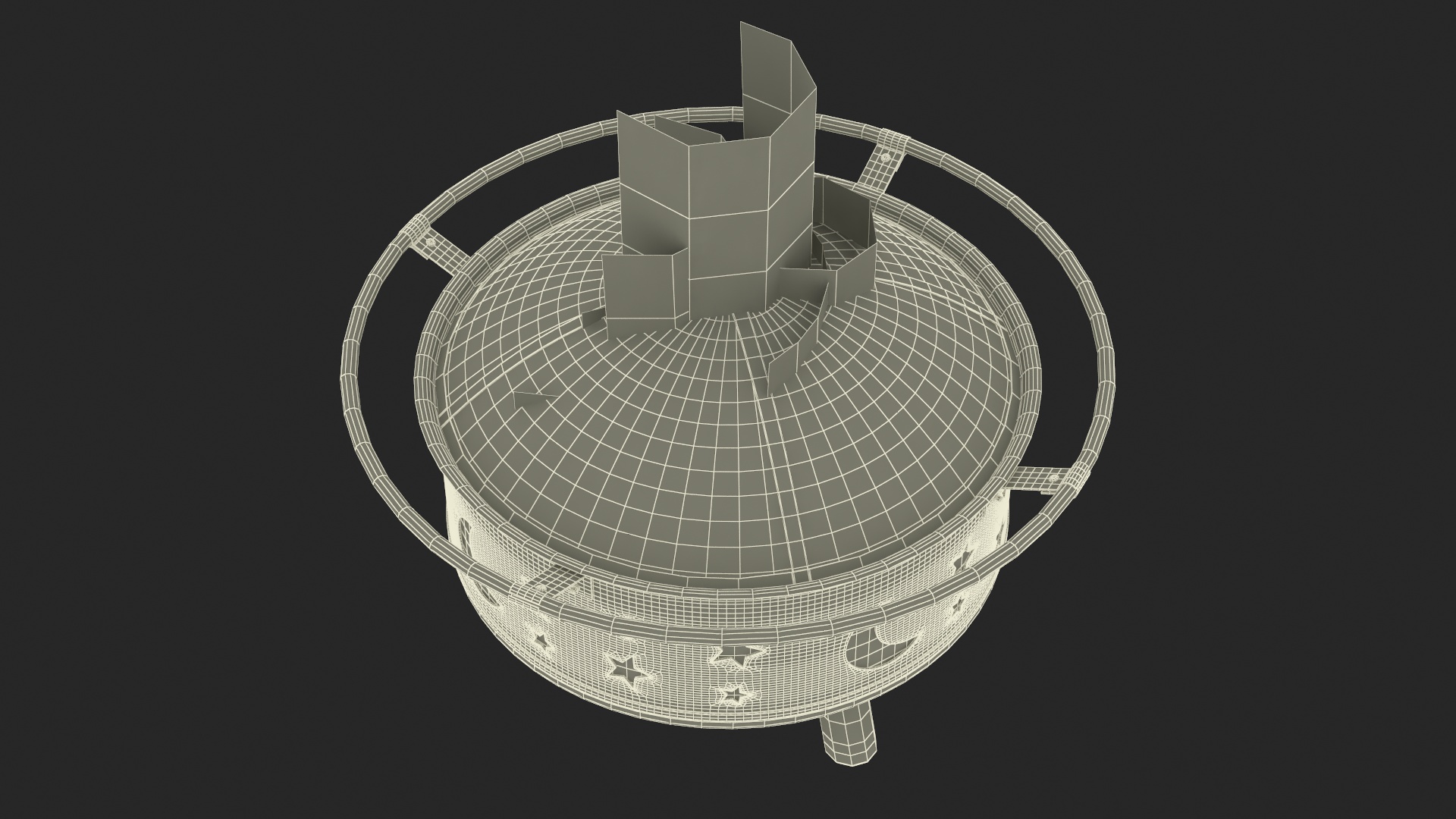 3D model Garden Fire Pit with Fire