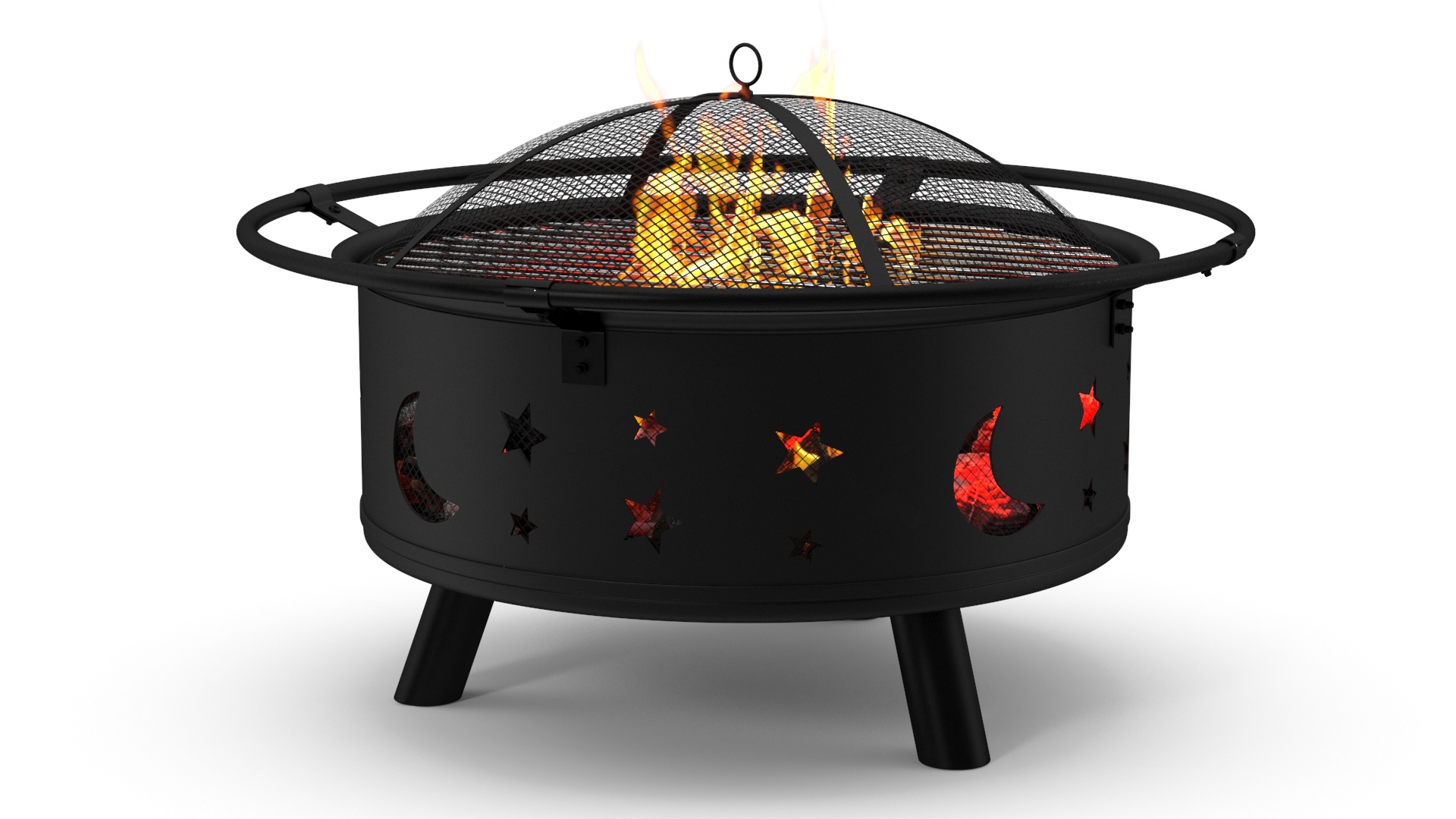 3D model Garden Fire Pit with Fire