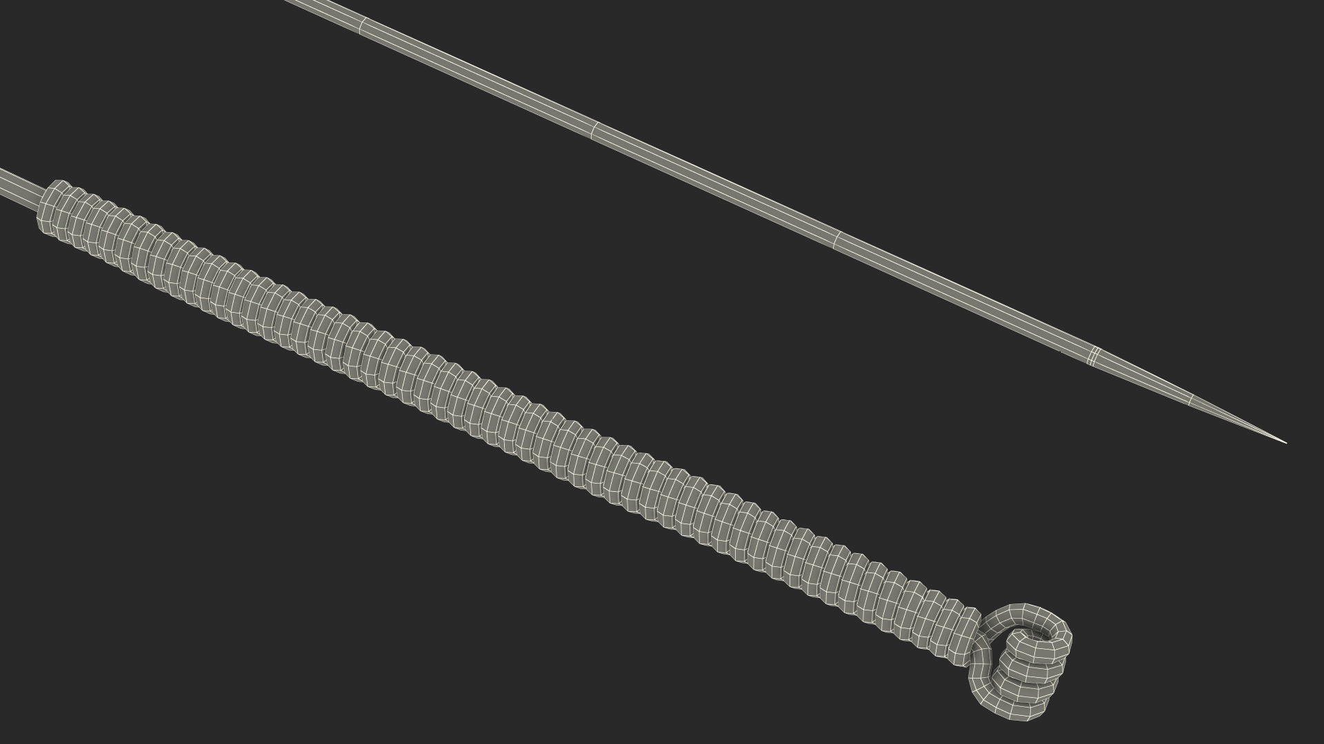 3D Large Acupuncture Needle Silver