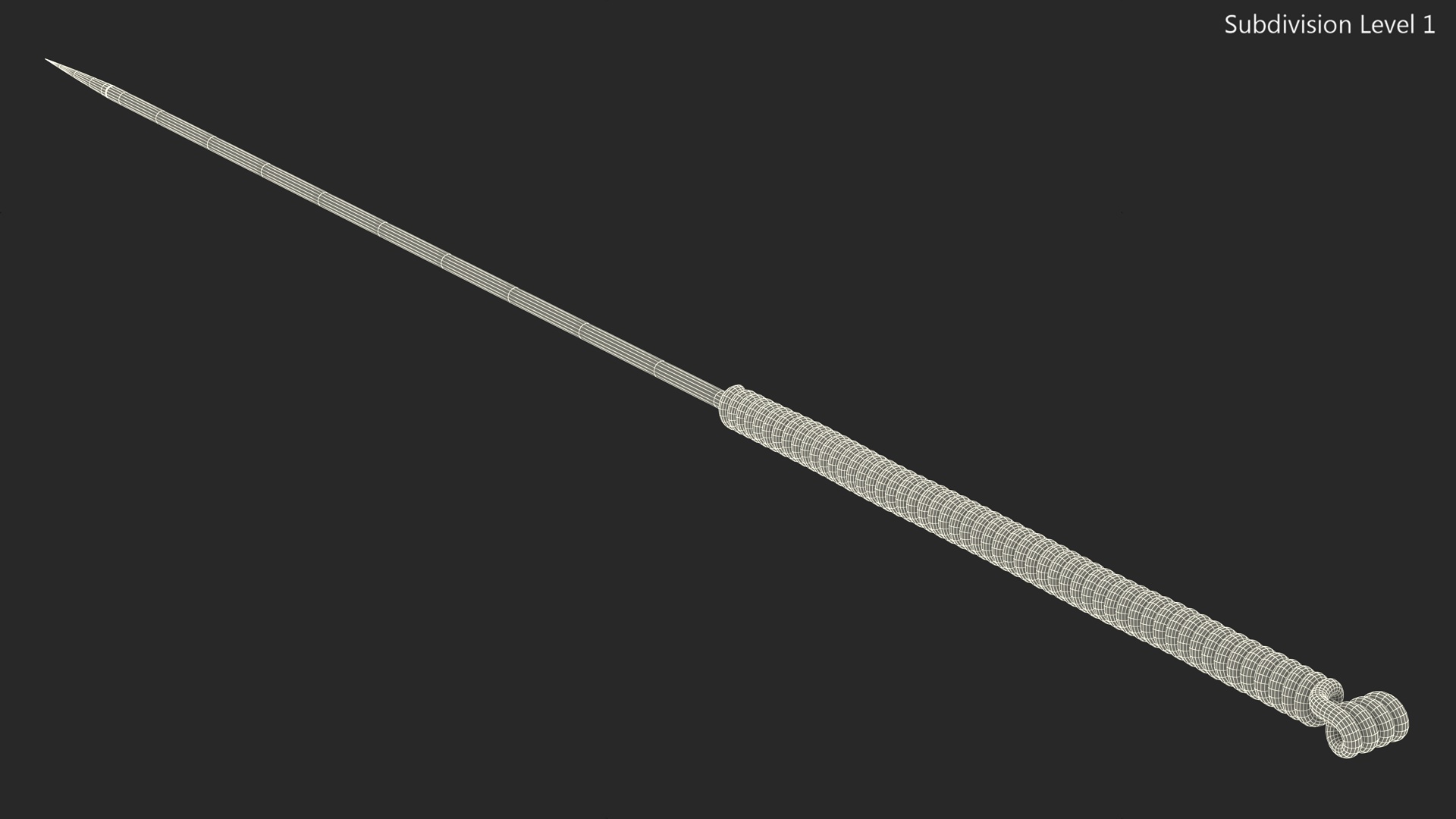 3D Large Acupuncture Needle Silver