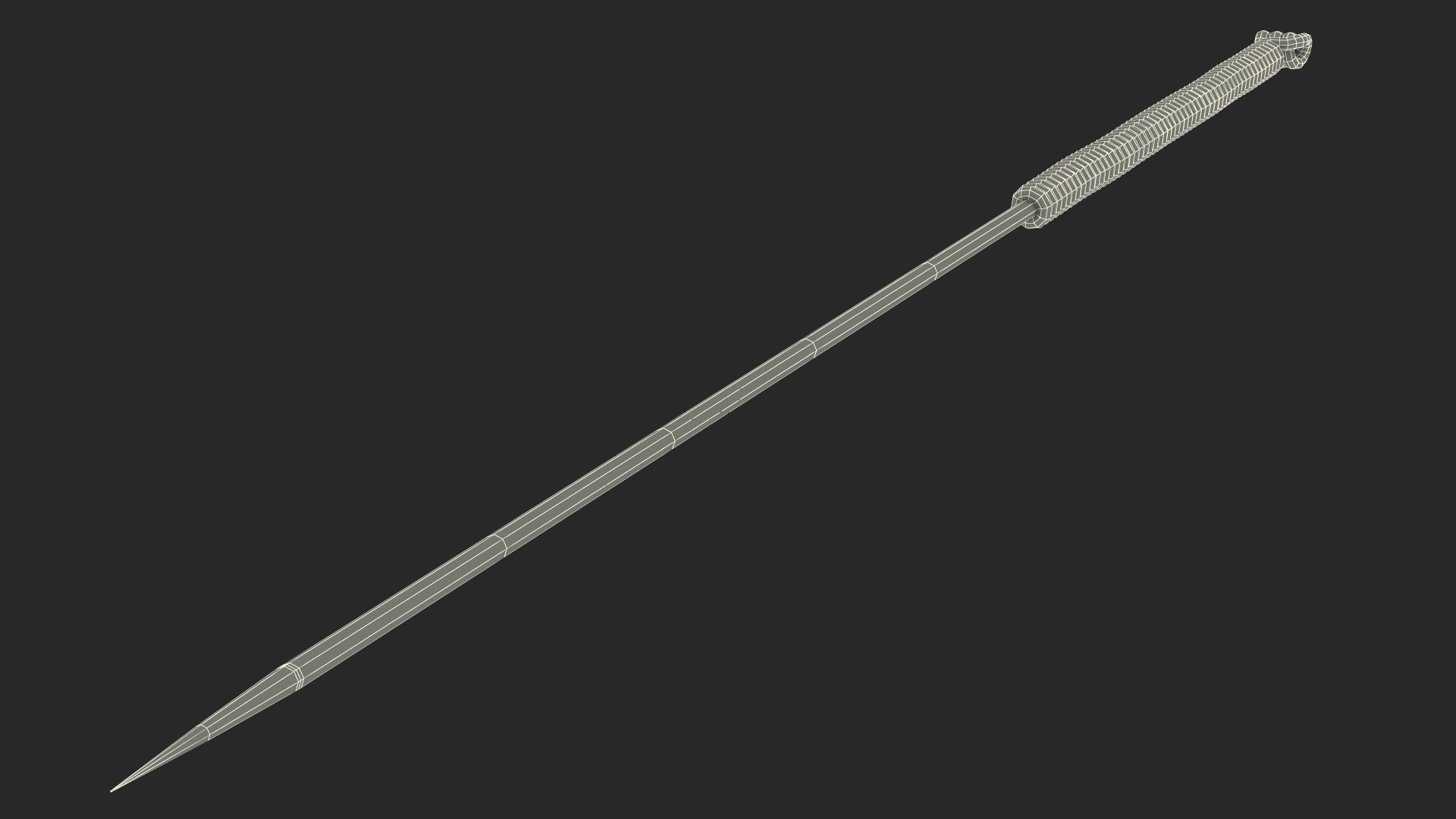 3D Large Acupuncture Needle Silver