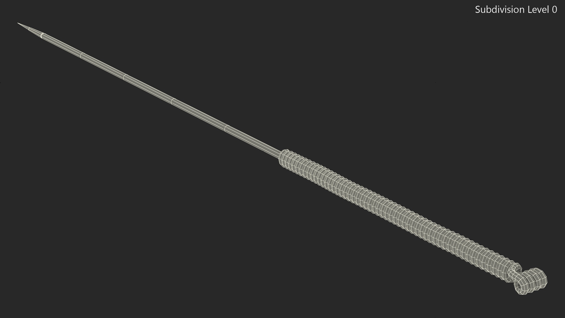3D Large Acupuncture Needle Silver