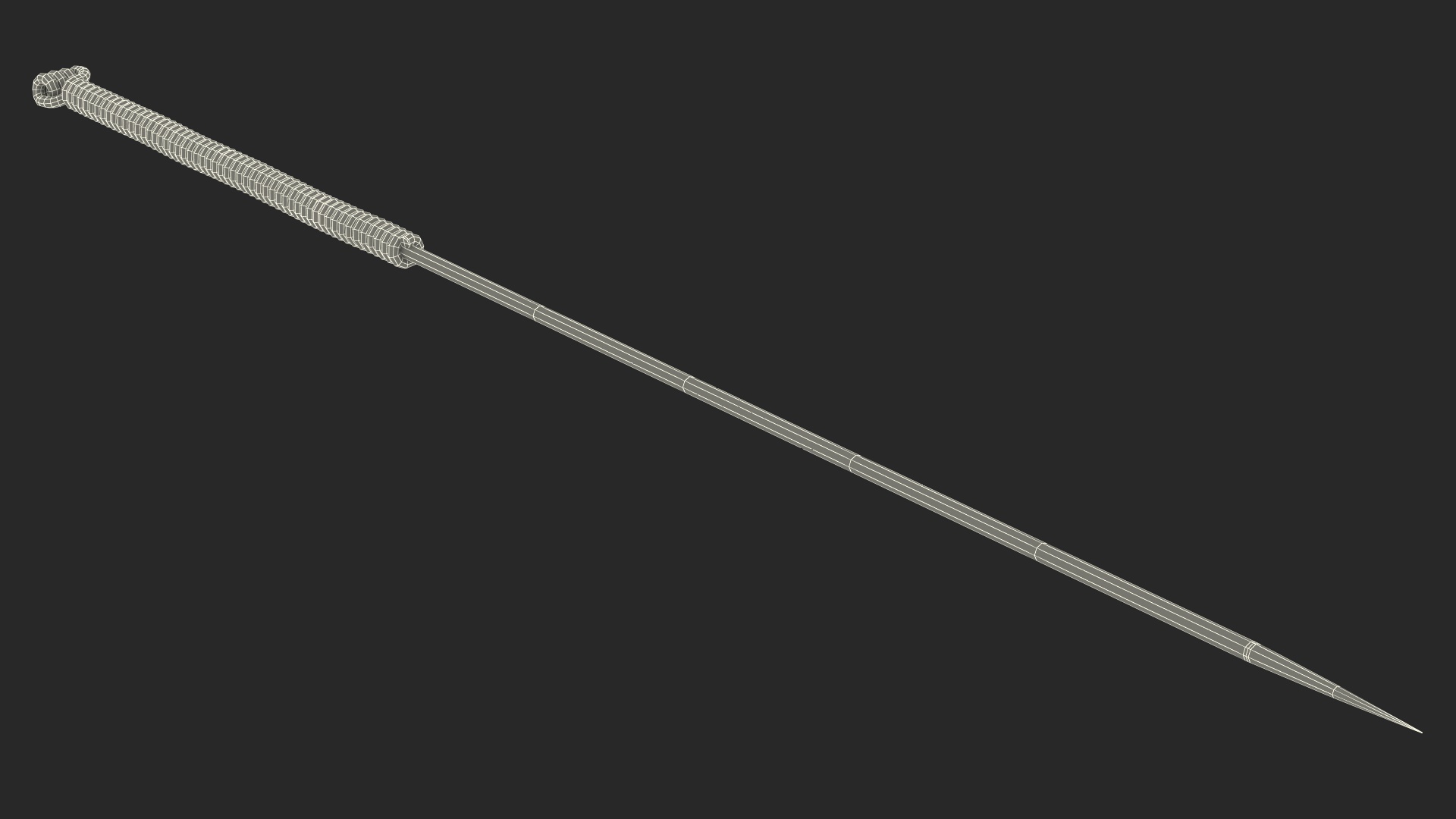 3D Large Acupuncture Needle Silver
